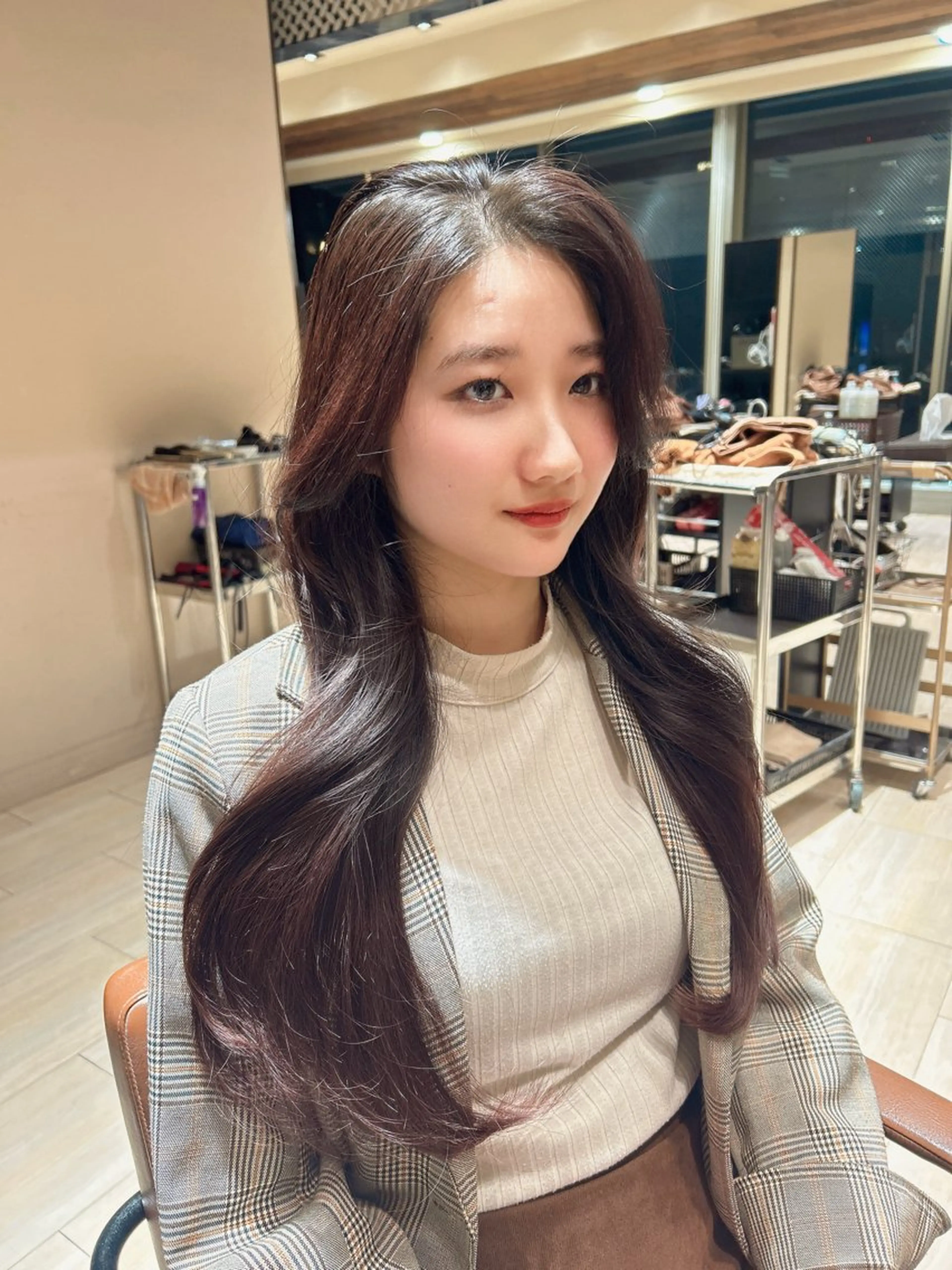 ロング カット トリートメント 🎀大竹美侑／顔まわ りカット／レイヤーのヘアスタイル