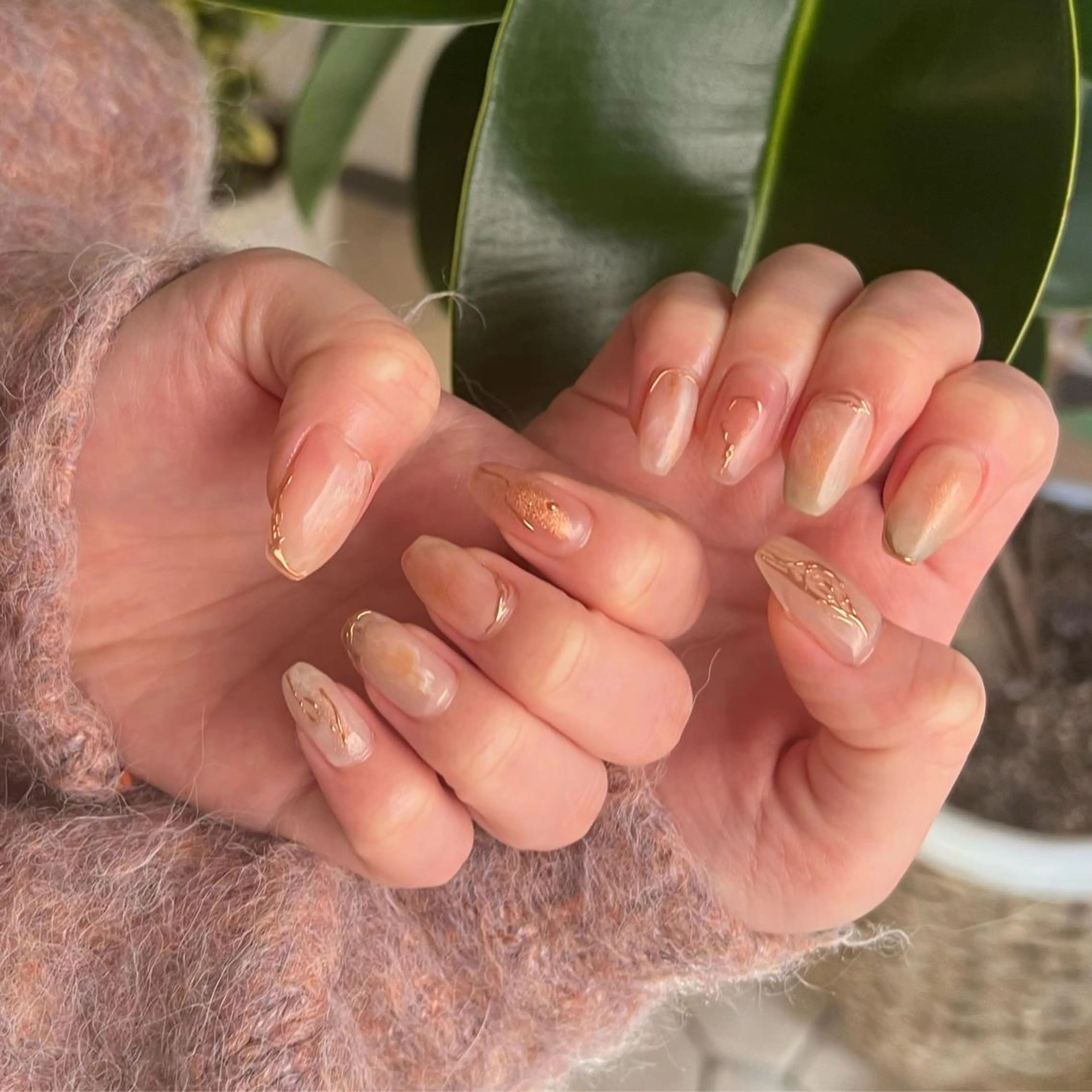 ネイル 持ち込み ニュアンスネイル Imyme mine Rioのネイルデザイン