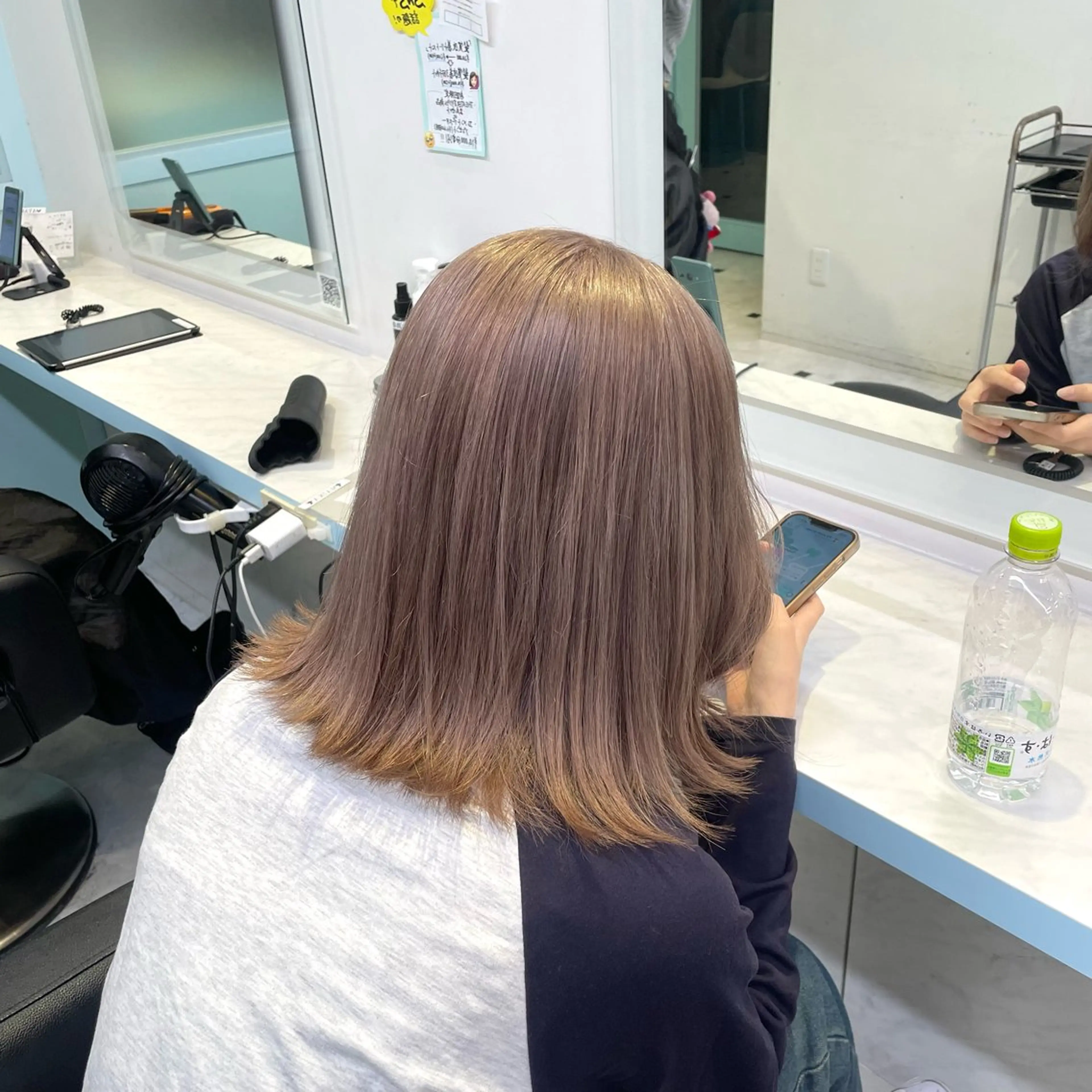 セミロング カラー ヘアカラー トリートメント ヘッドスパ ヘアセット 暖色🩷透明感カラー ♡Maika♡のヘアスタイル