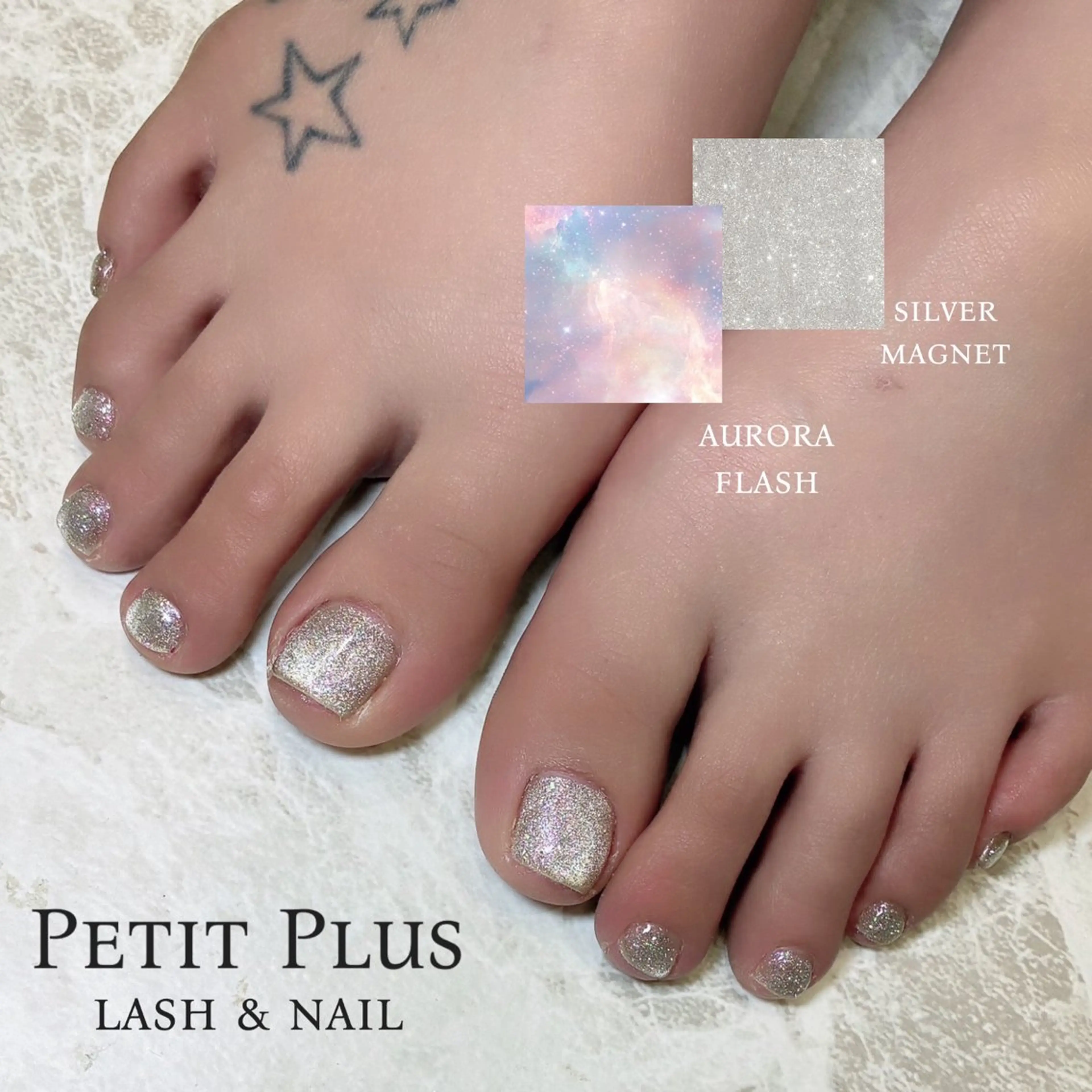 ネイル フットネイル マグネットネイル フットネイル Petit Plus YUUKAのネイルデザイン