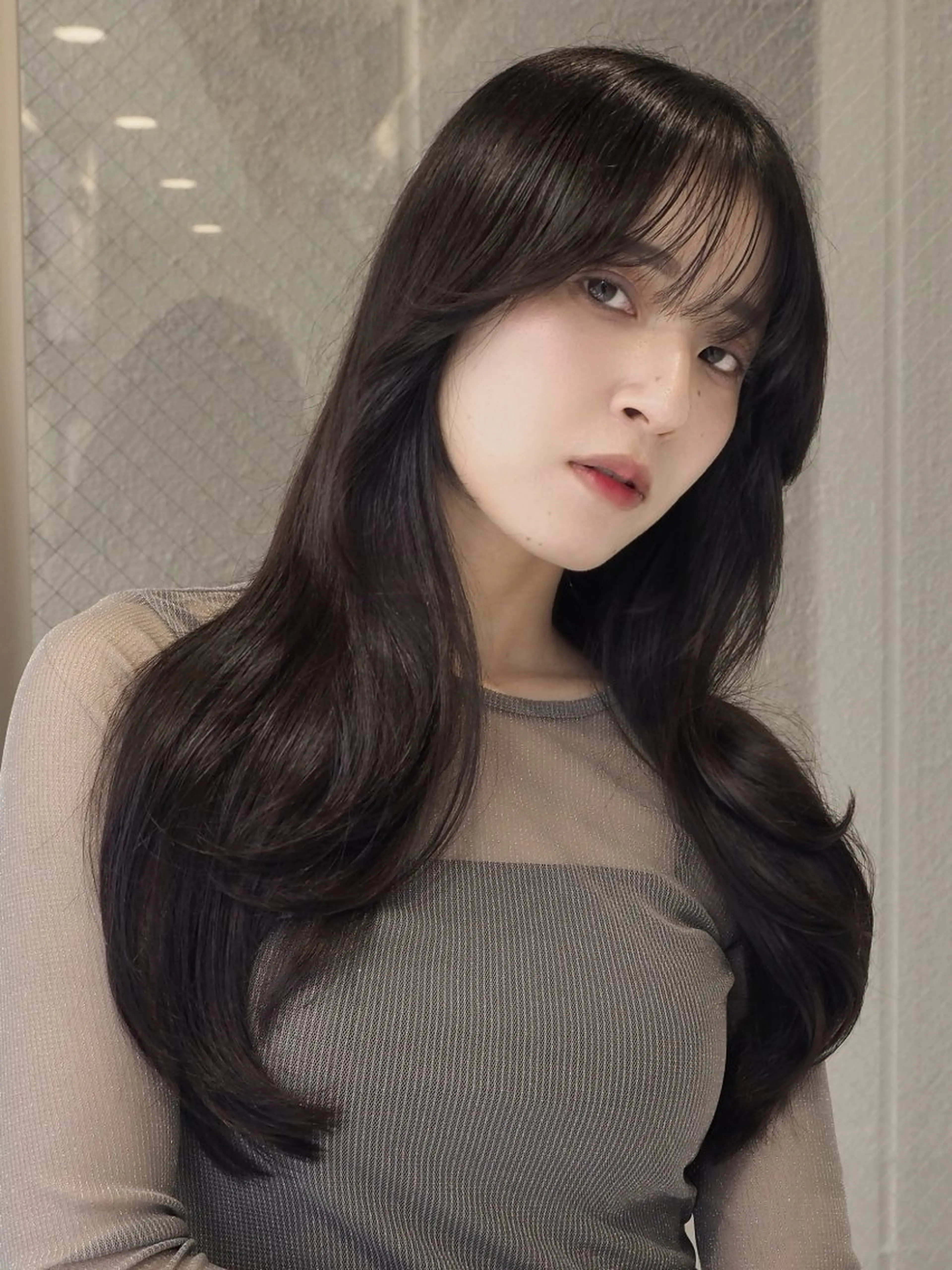 ロング レイヤーカット／ ハッシュカット/果恋のヘアスタイル