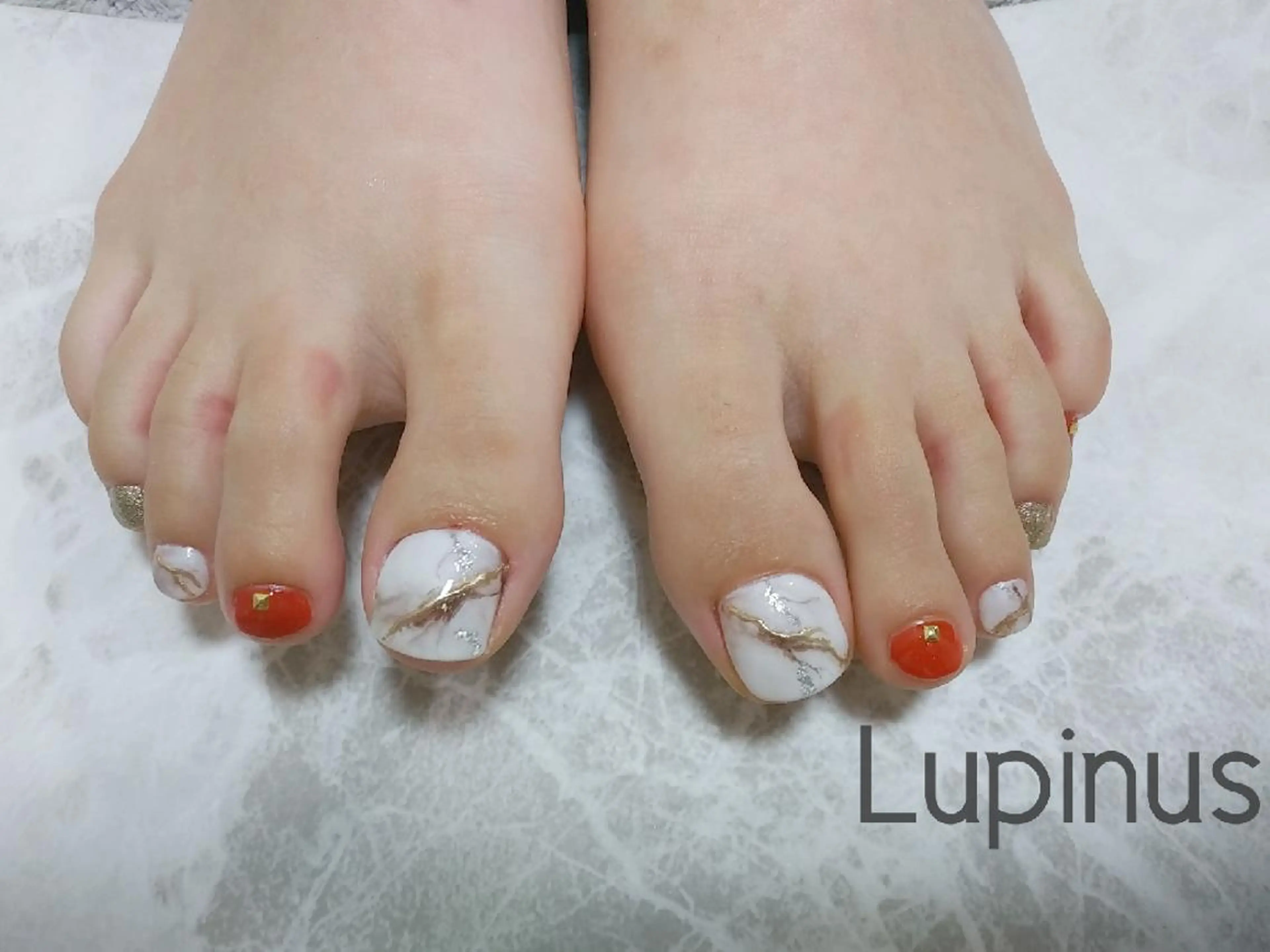 ネイル 大理石ネイル(マーブル) Lupinus ルピナスのネイルデザイン