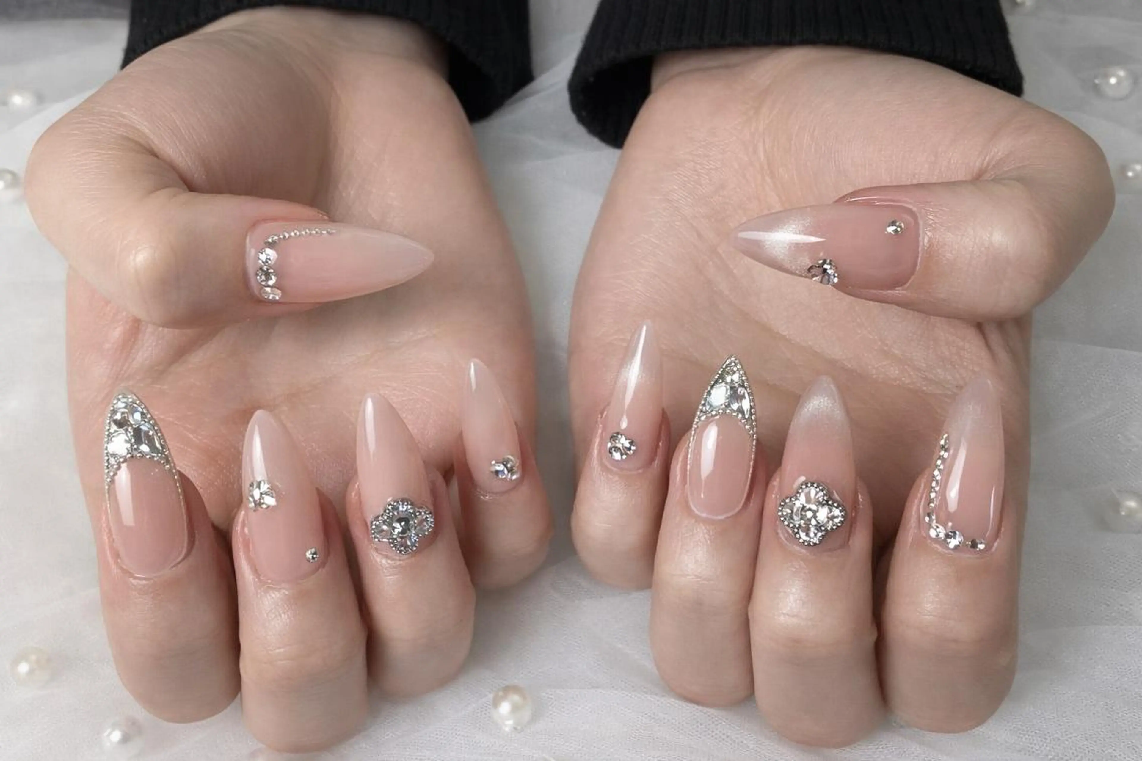 ネイル ロングネイル長さ出し 専門Spade Qのネイルデザイン