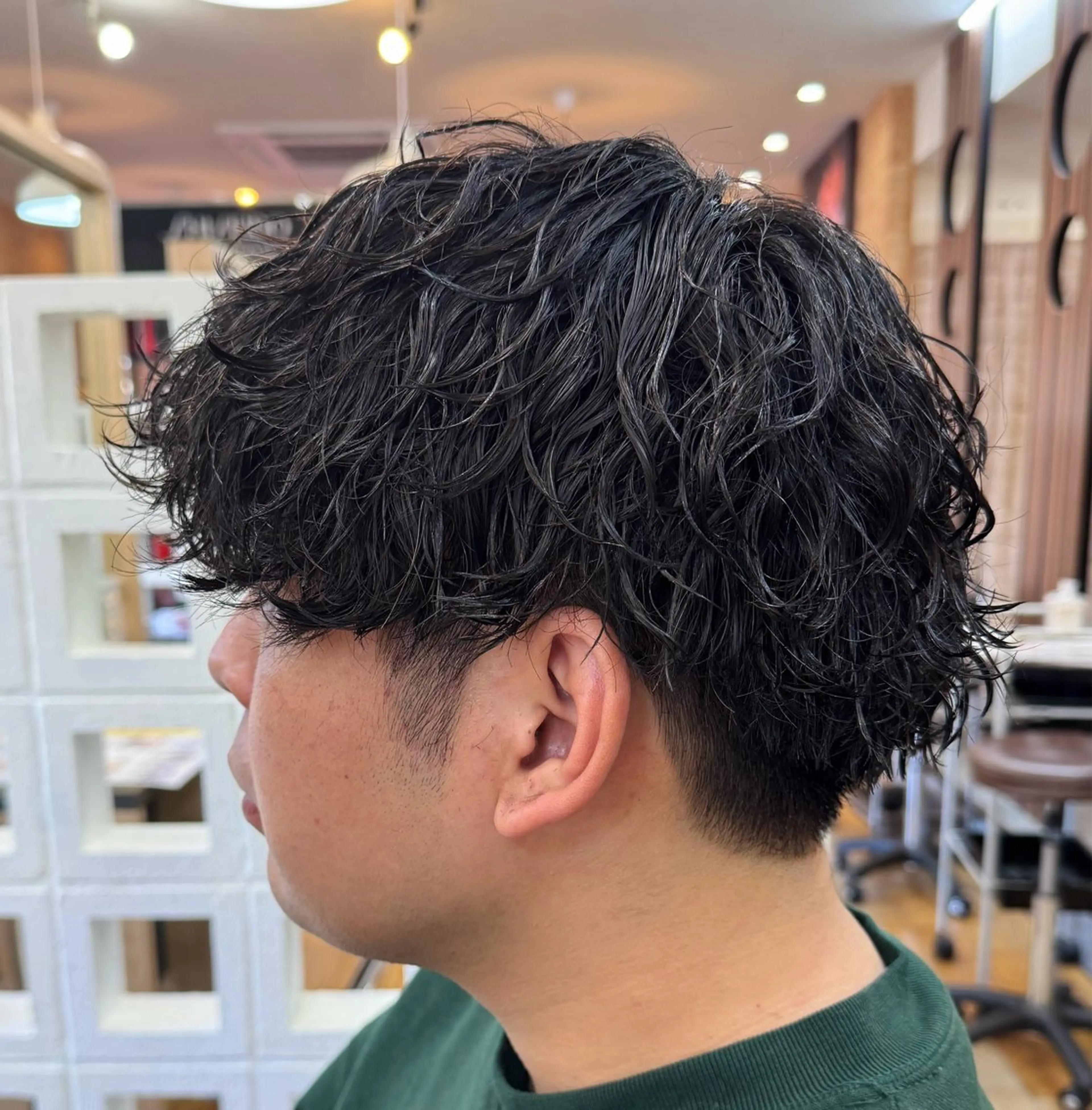 ミディアム 焼津メンズパーマ特化 大石雄生のヘアスタイル