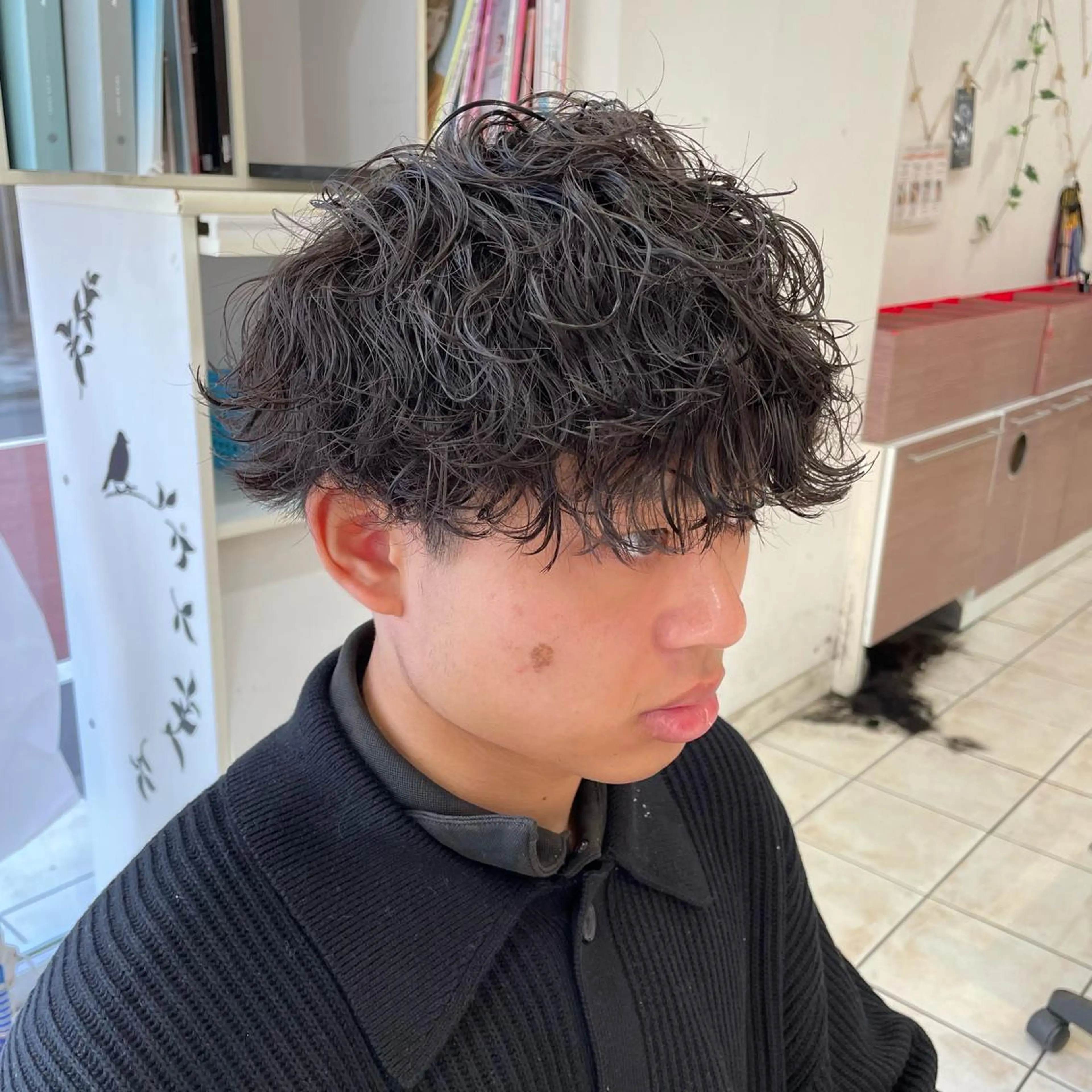 ショート パーマ メンズ シャドウパーマ/縦落 ちパーマ 大久保拓実のヘアスタイル