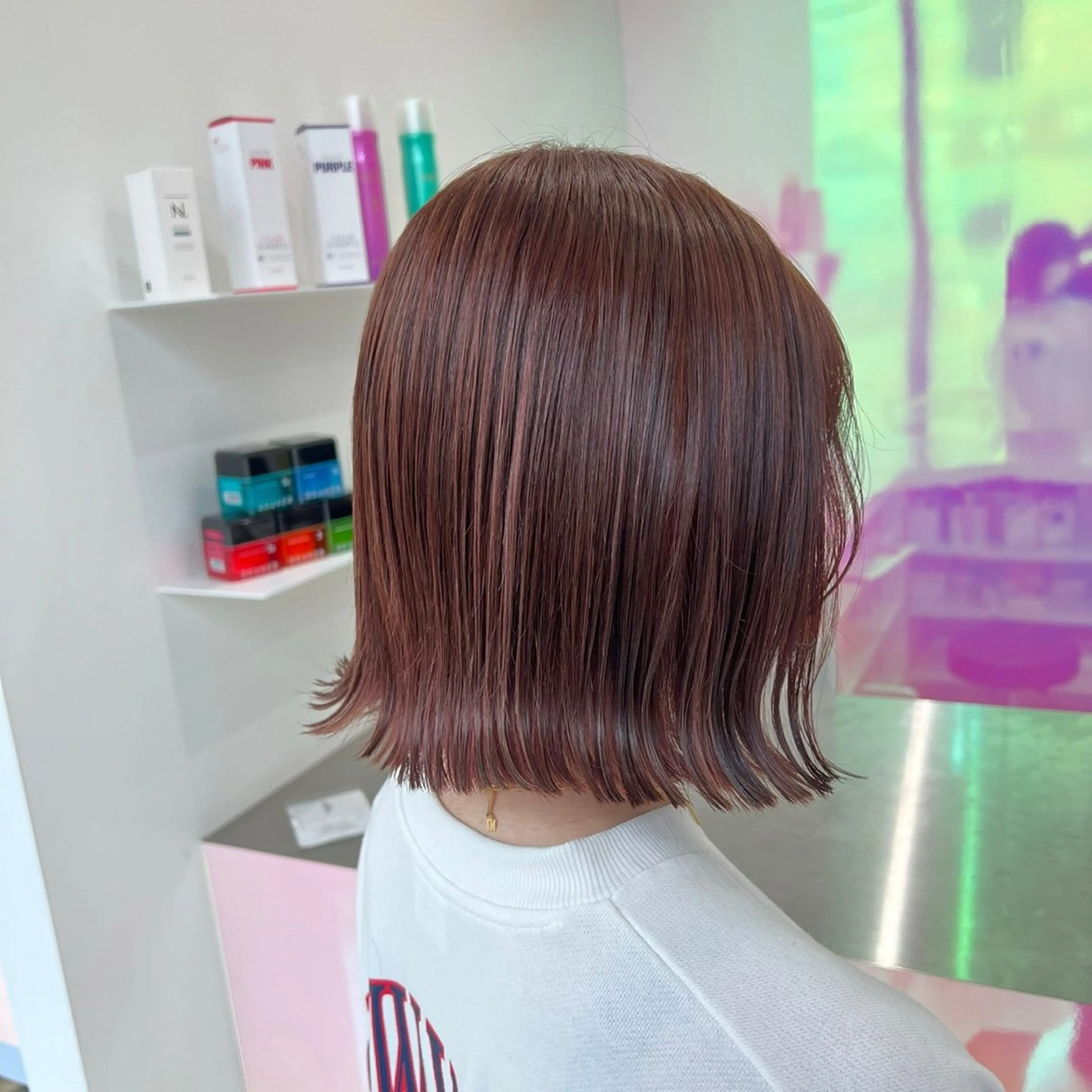 ミディアム カラー パーマ ヘアアレンジ メンズ 🤍透明感カラー🤍 似合わせ🤍AINEのヘアスタイル