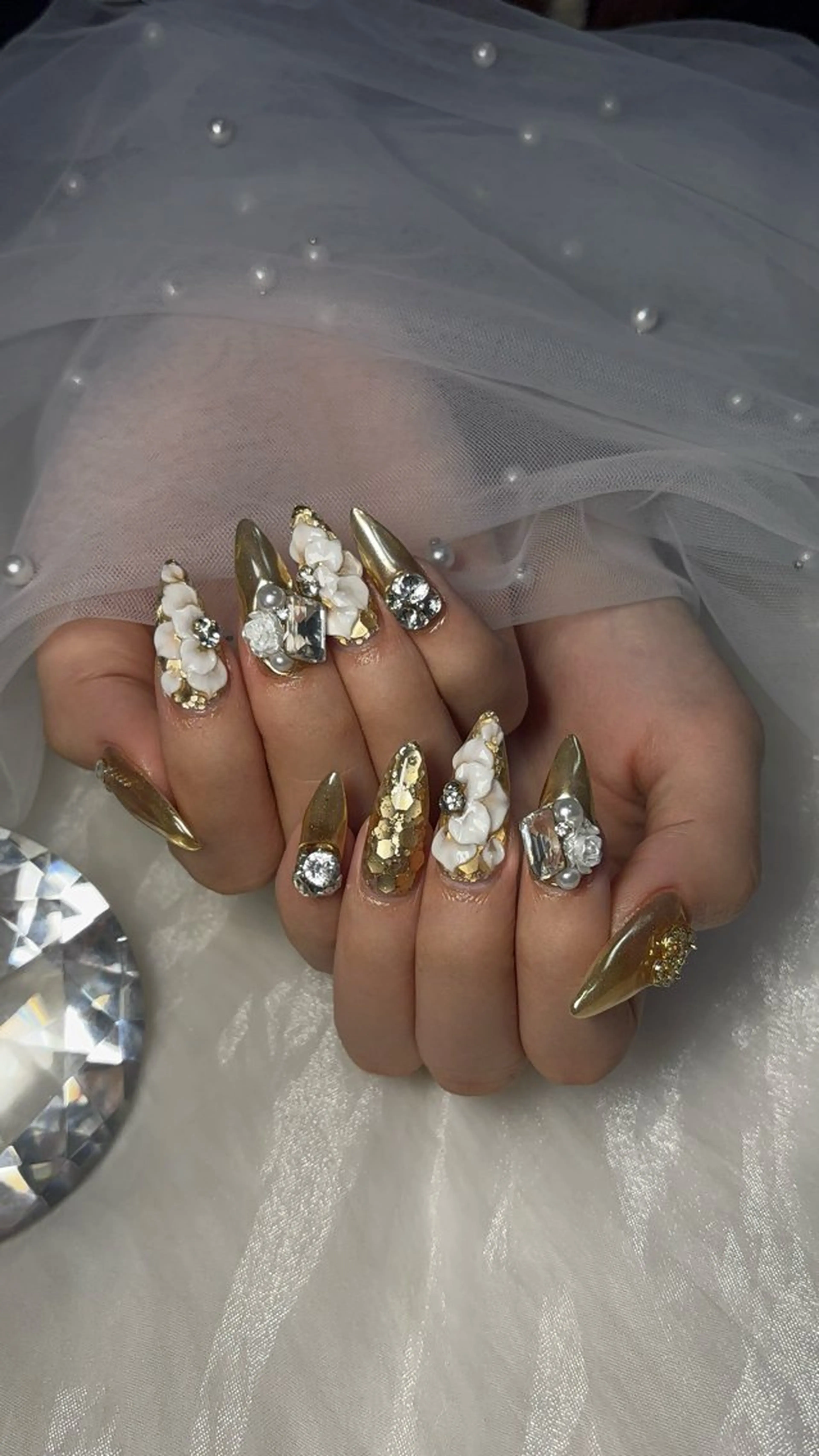 ネイル ロングネイル ハンドネイル salon de belnetta所属・Kayo 💅のネイルデザイン