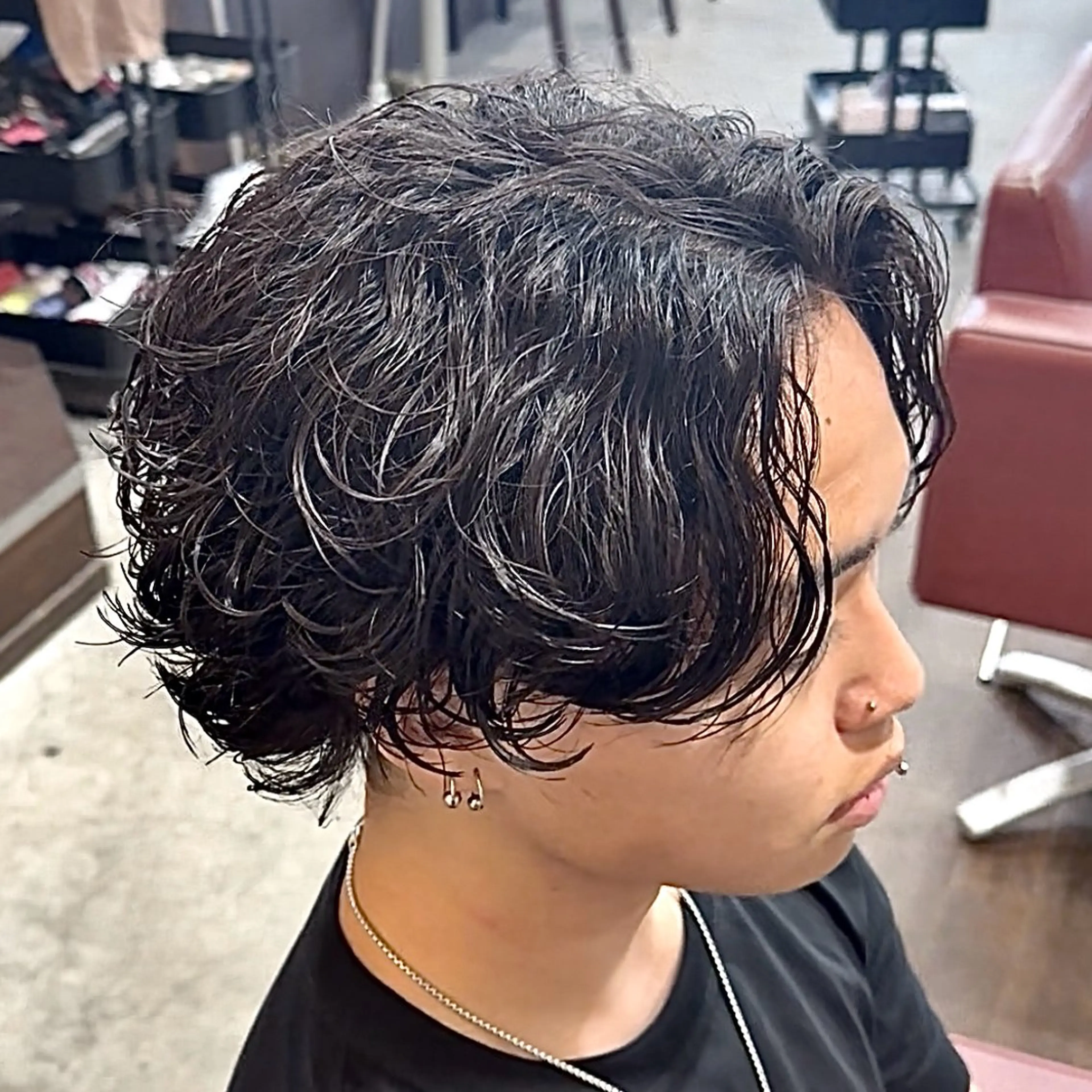 パーマ メンズ カット パーマ スペインカール/ サーフカール/RYUのヘアスタイル