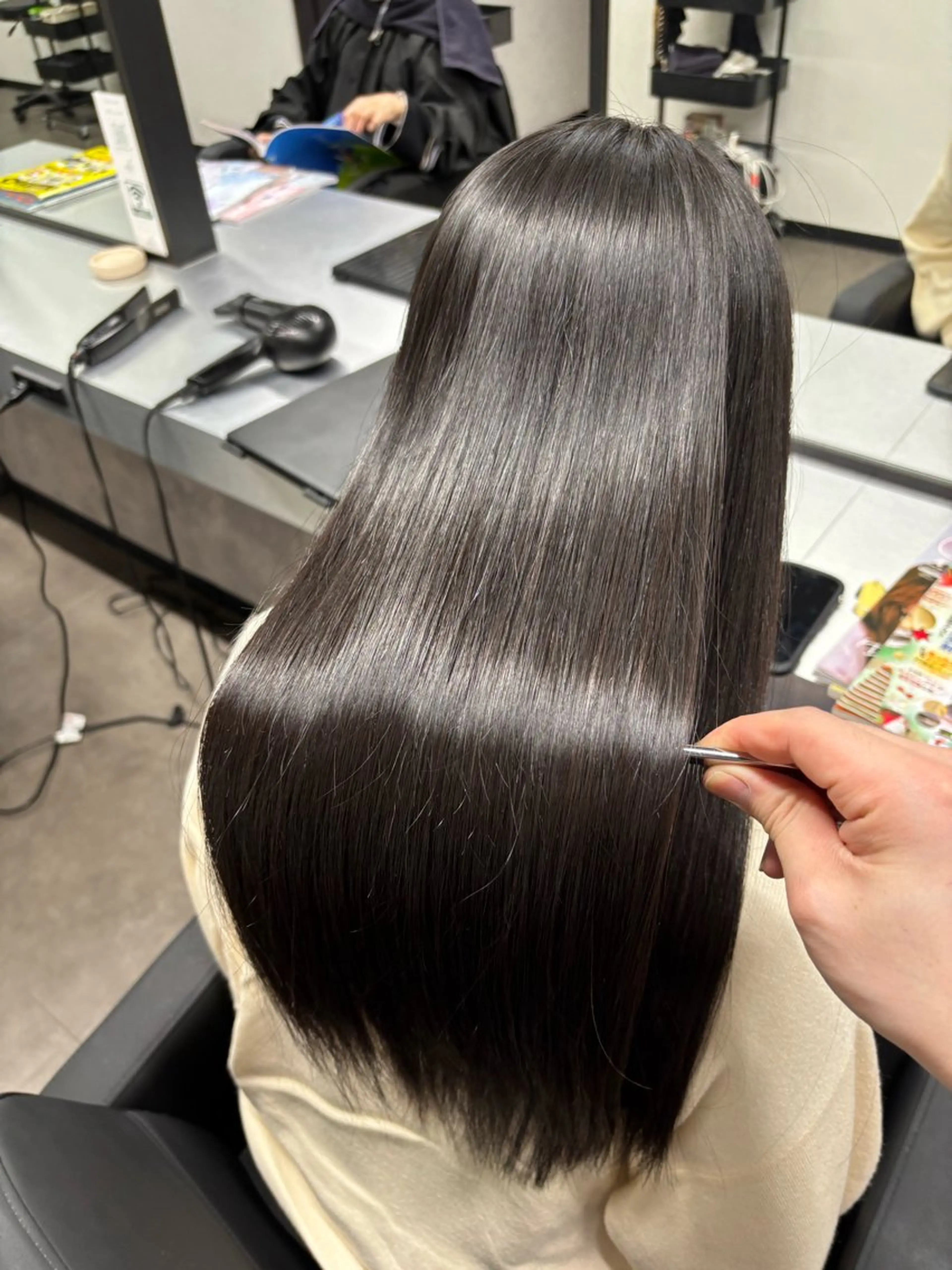 ロング カット 縮毛矯正 トリートメント 【美髪/艶縮毛矯正】 ☘️Taketo☘️のヘアスタイル