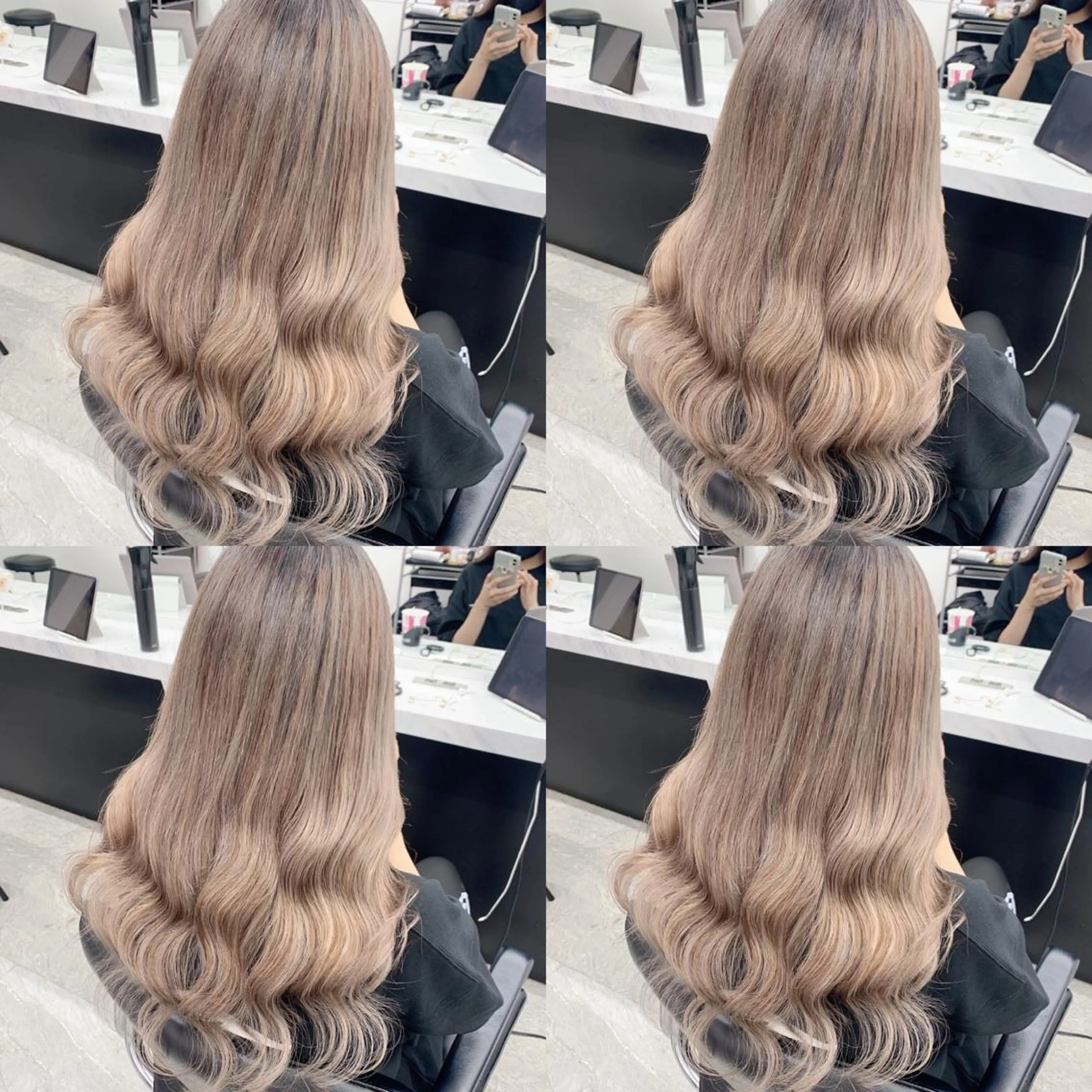 ロング プルエクステ エクステ ハイライト ヨシンモリ 韓国風ヘア ヘアカラー トリートメント プルエクステ 🖤MIYUのヘアスタイル