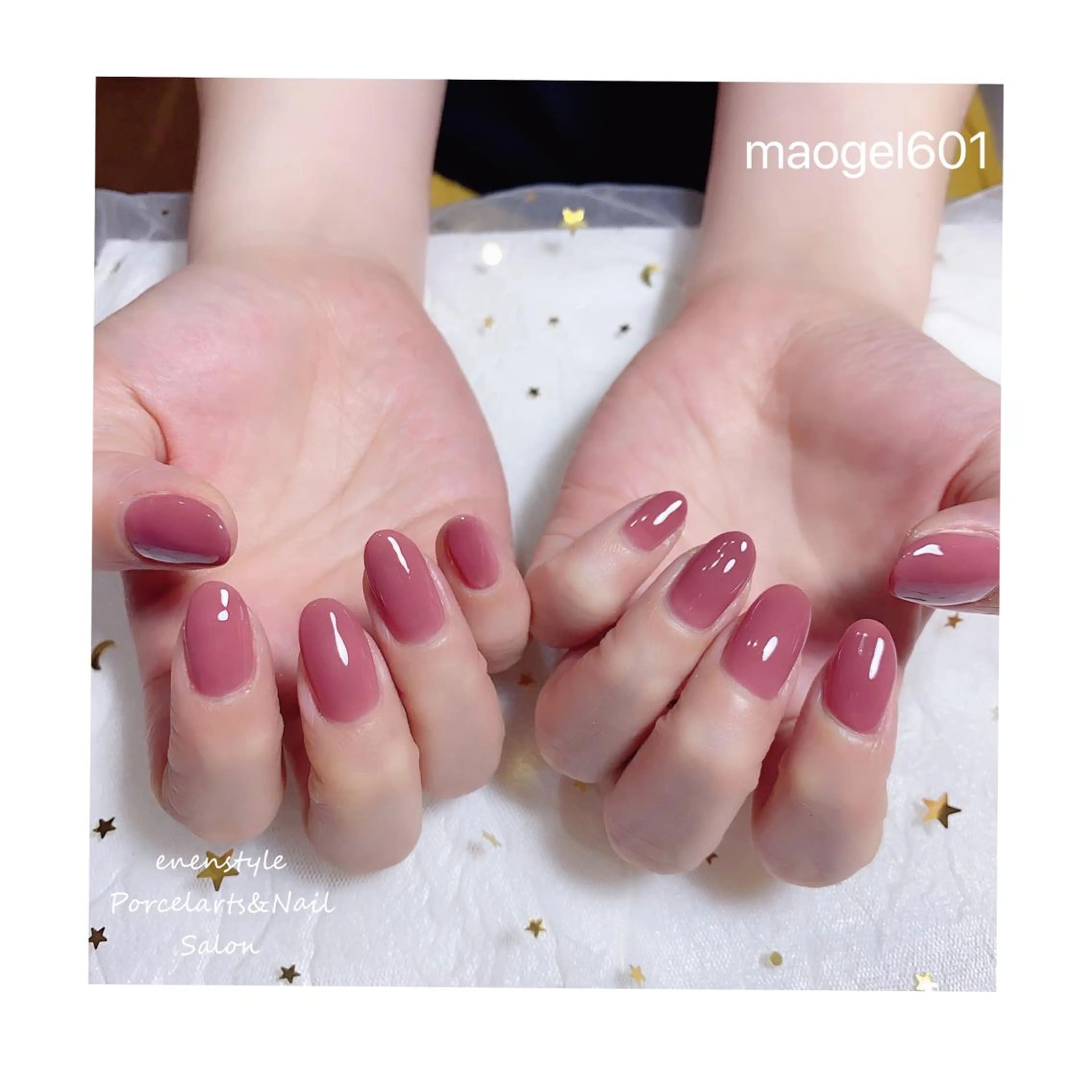 ミディアム ネイル ジェルネイル ニュアンスネイル オフィスネイル ワンカラーネイル パラジェル 👑enen style👑のネイルデザイン