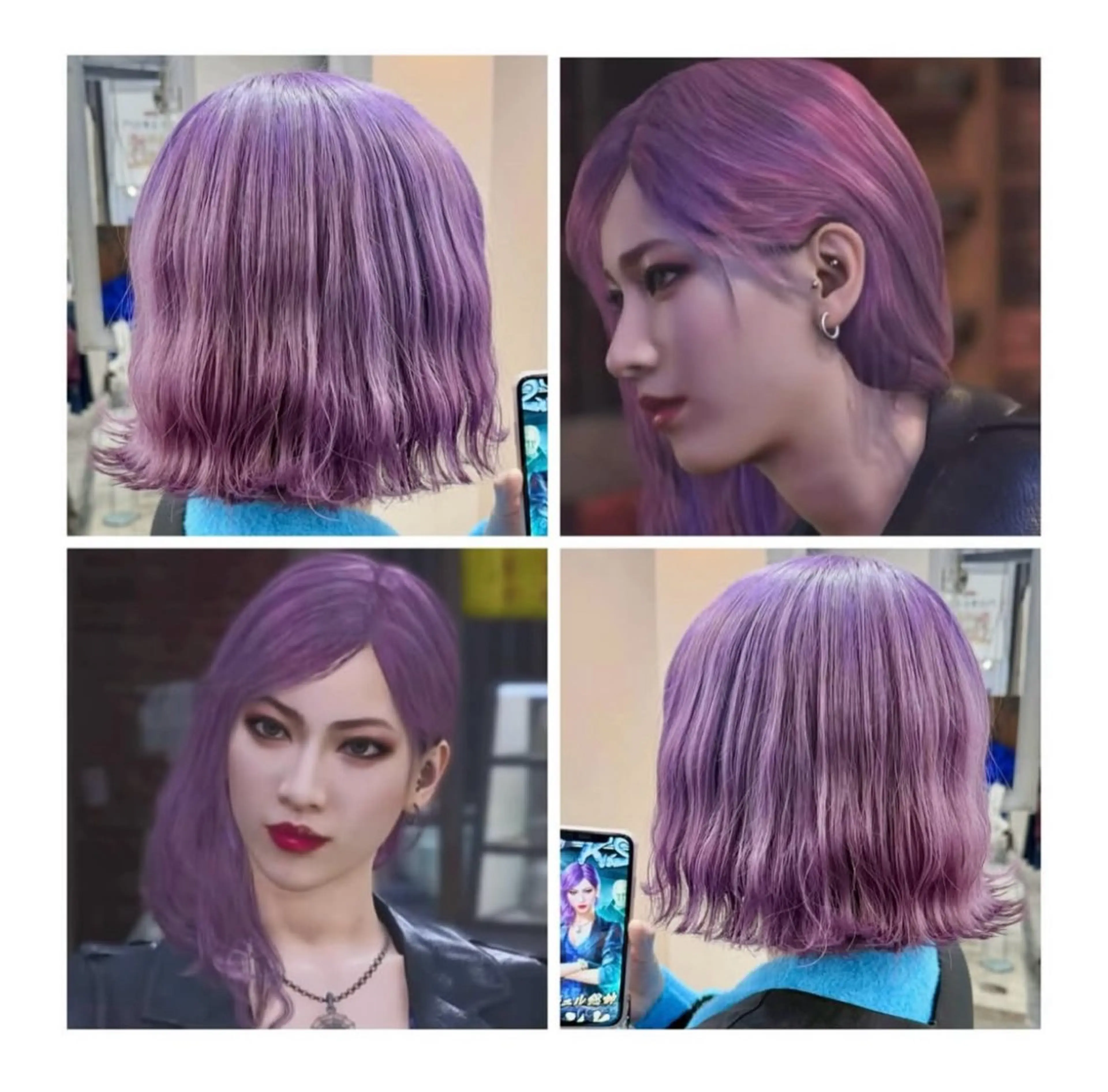 ショート カラー パープルカラー ヘアカラー TSUNO🦖 派手髪/オタク美容師のヘアスタイル