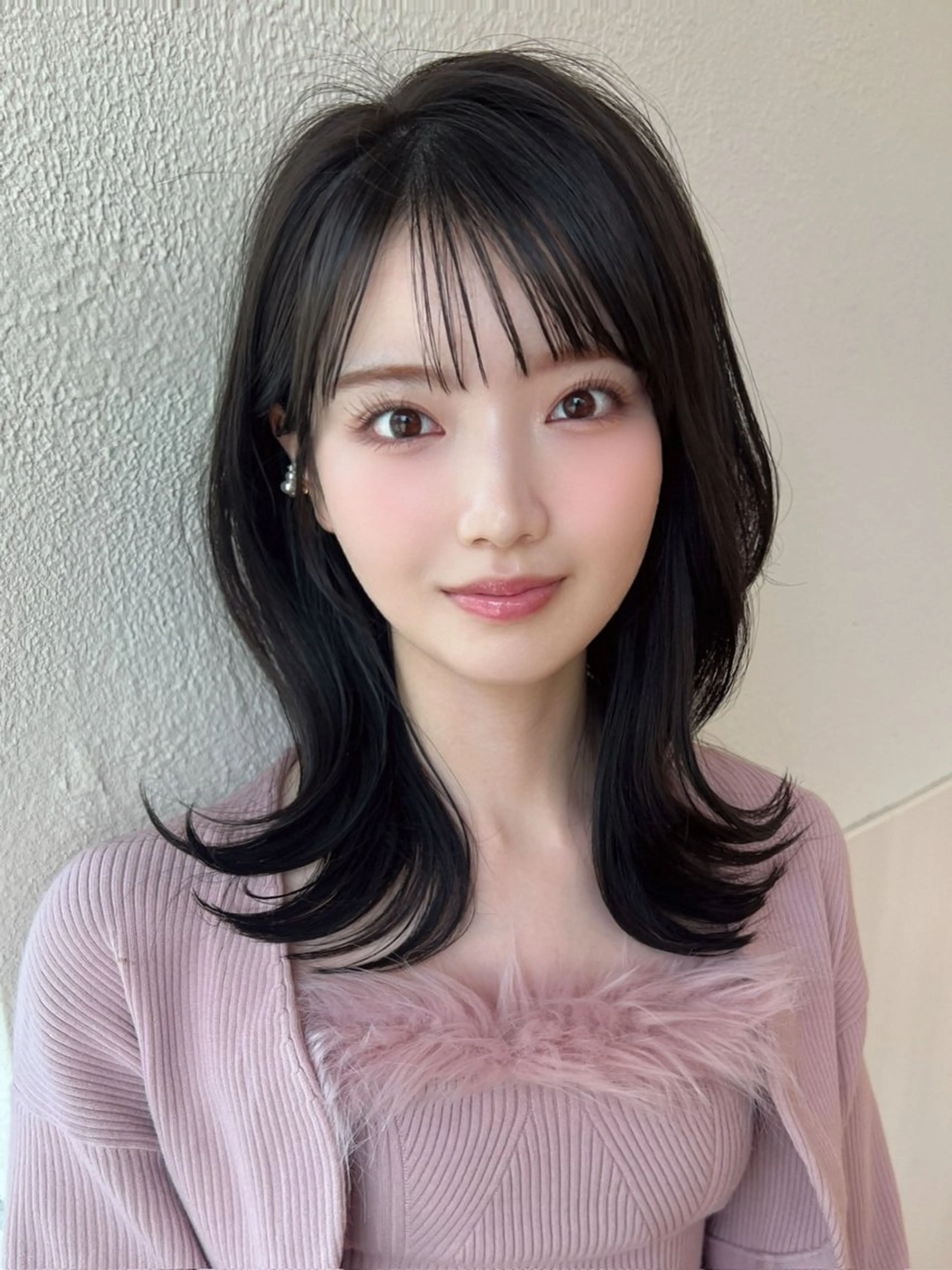 ロング 韓国風ヘア レイヤーカット カット トリートメント 山﨑 翼のヘアスタイル