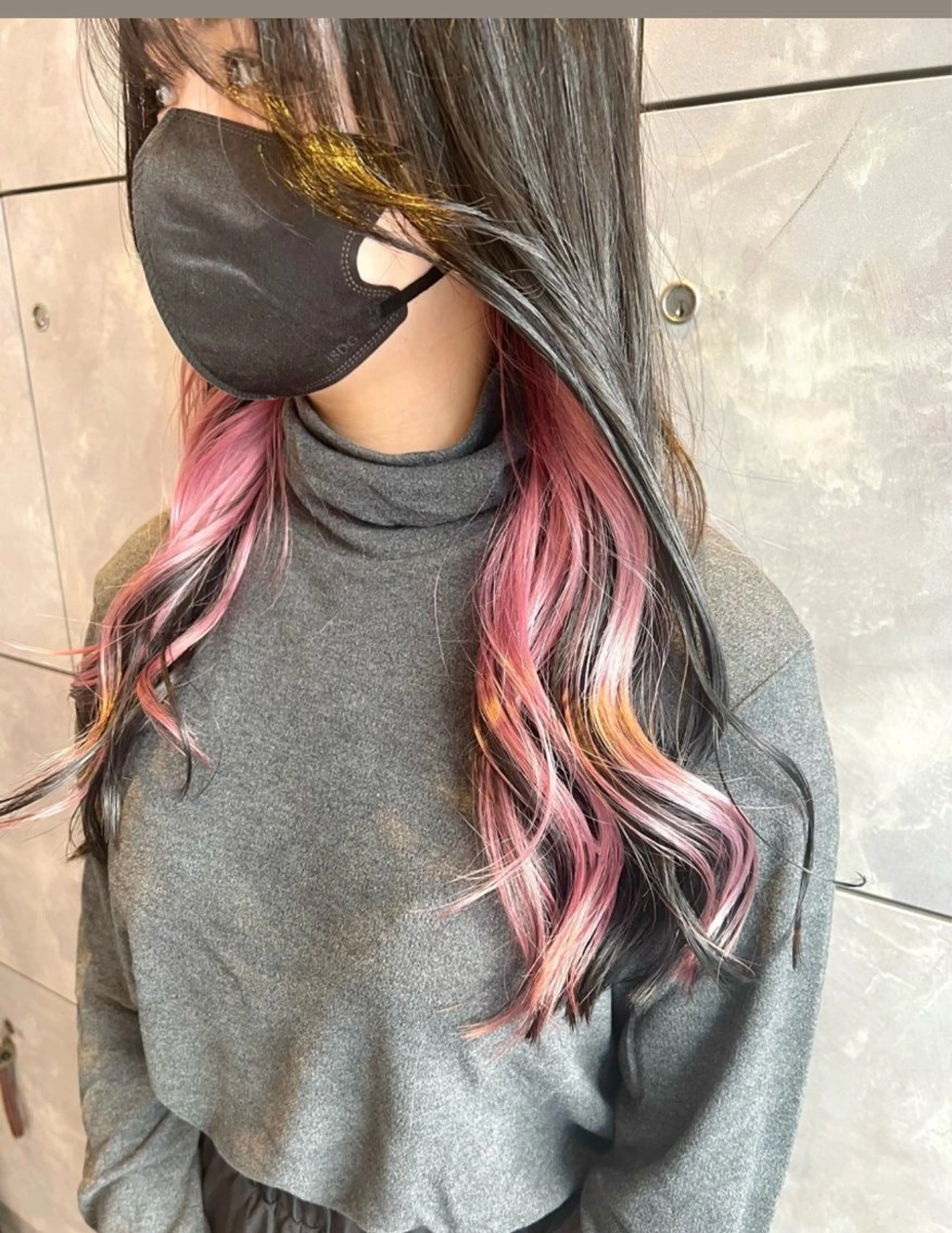 セミロング カラー ヘアカラー トリートメント ヘッドスパ ヘアセット 🌈インナーカラー ‘ショウマ’🌈のヘアスタイル