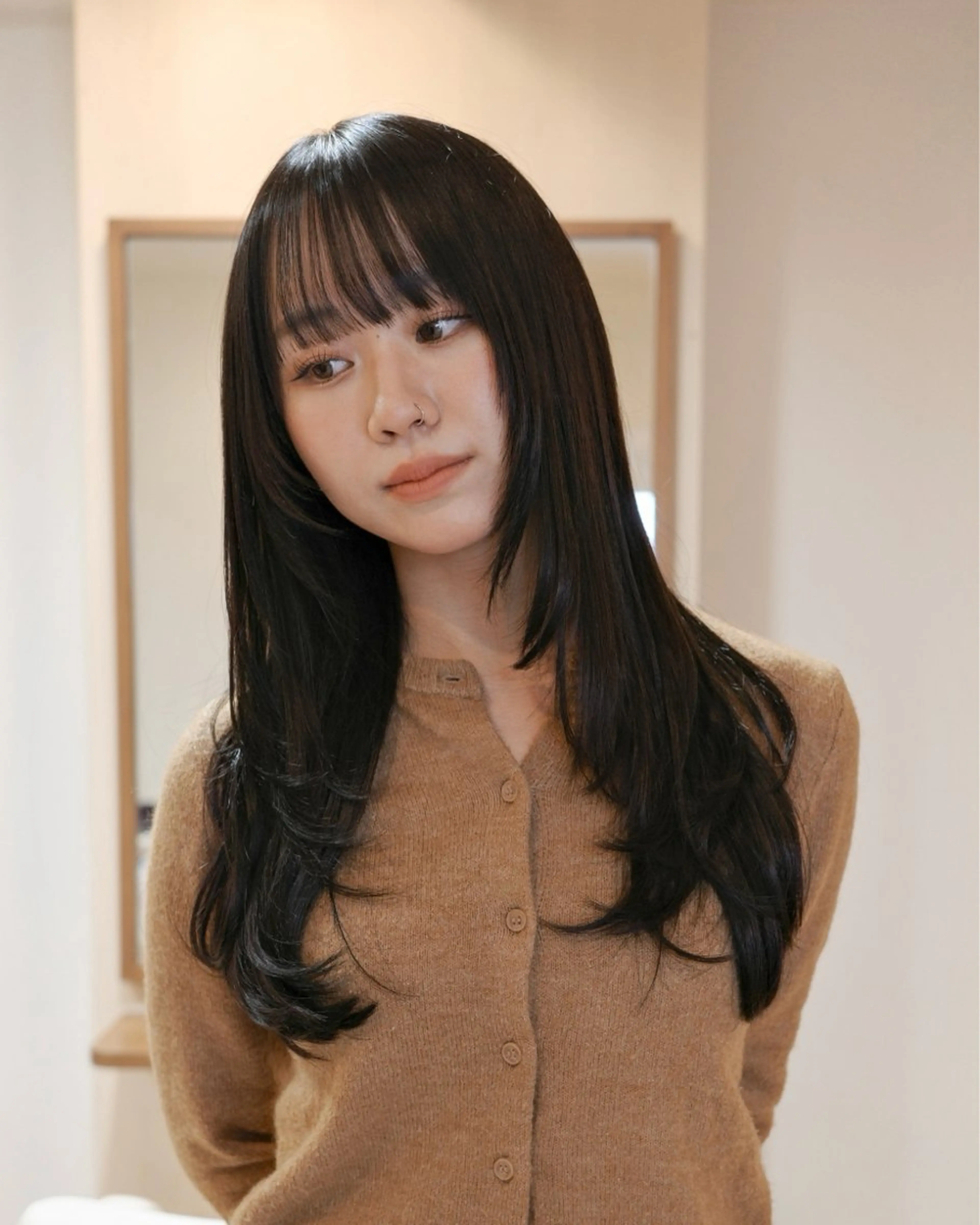 ロング カット ヘアカラー トリートメント 畑中康志 美髪矯正/ハイトーンのヘアスタイル