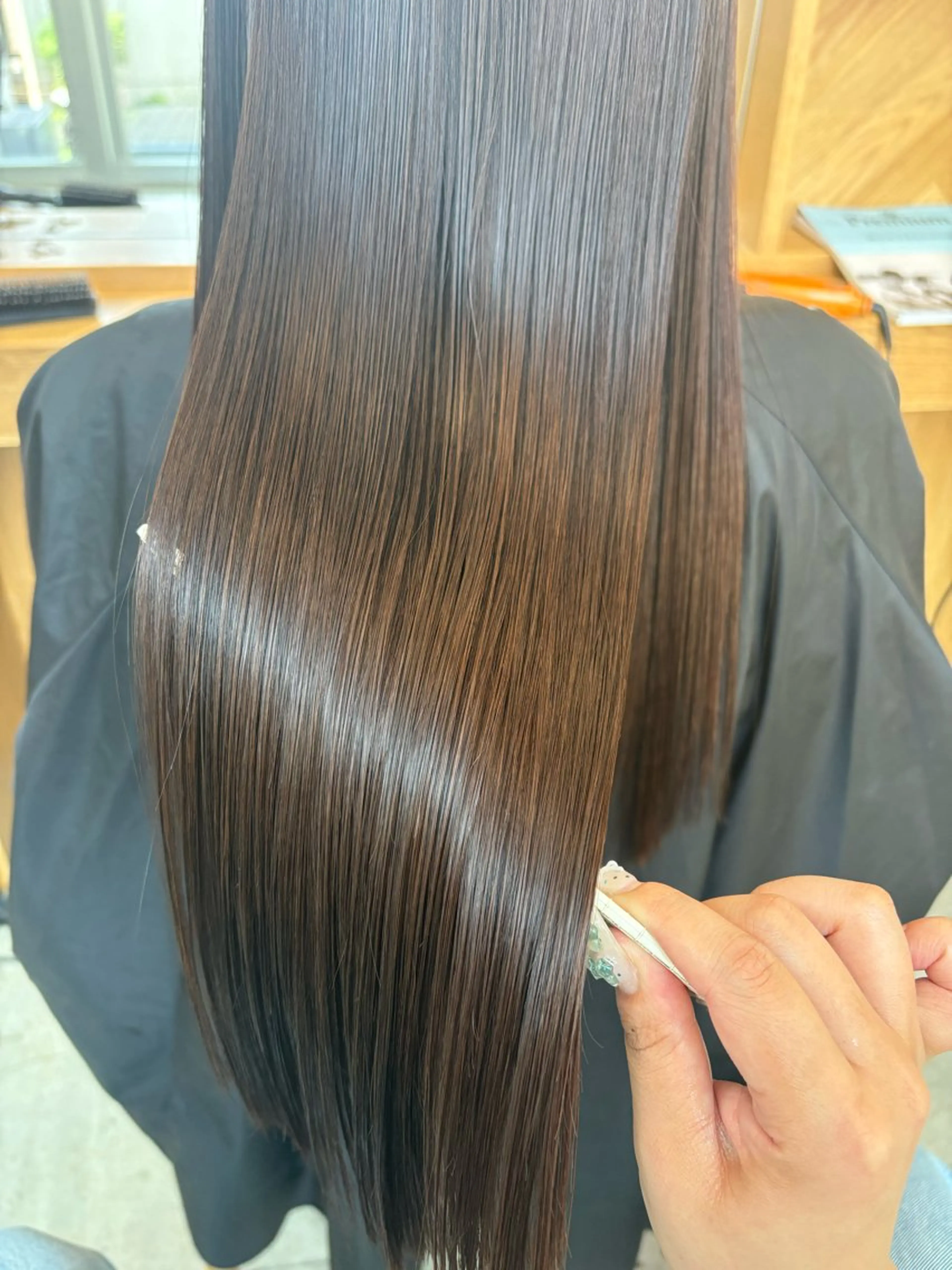 ロング カラー ロング 縮毛矯正 カット ヘアカラー 縮毛矯正 トリートメント トレンドカラー🥣／ ヘアアレンジ✩.*˚のヘアスタイル