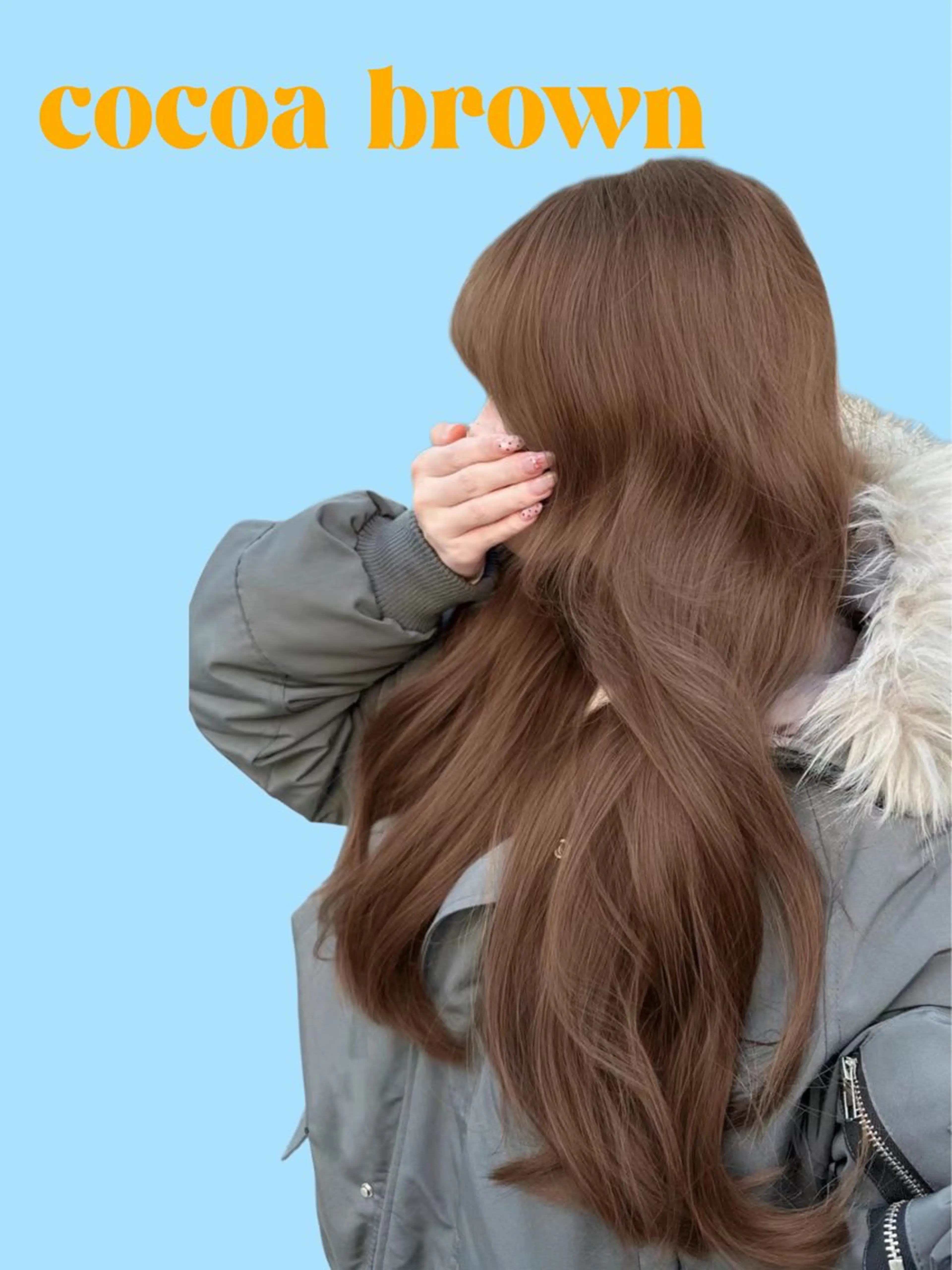 ロング 韓国　レイヤーカット ハッシュカットのヘアスタイル