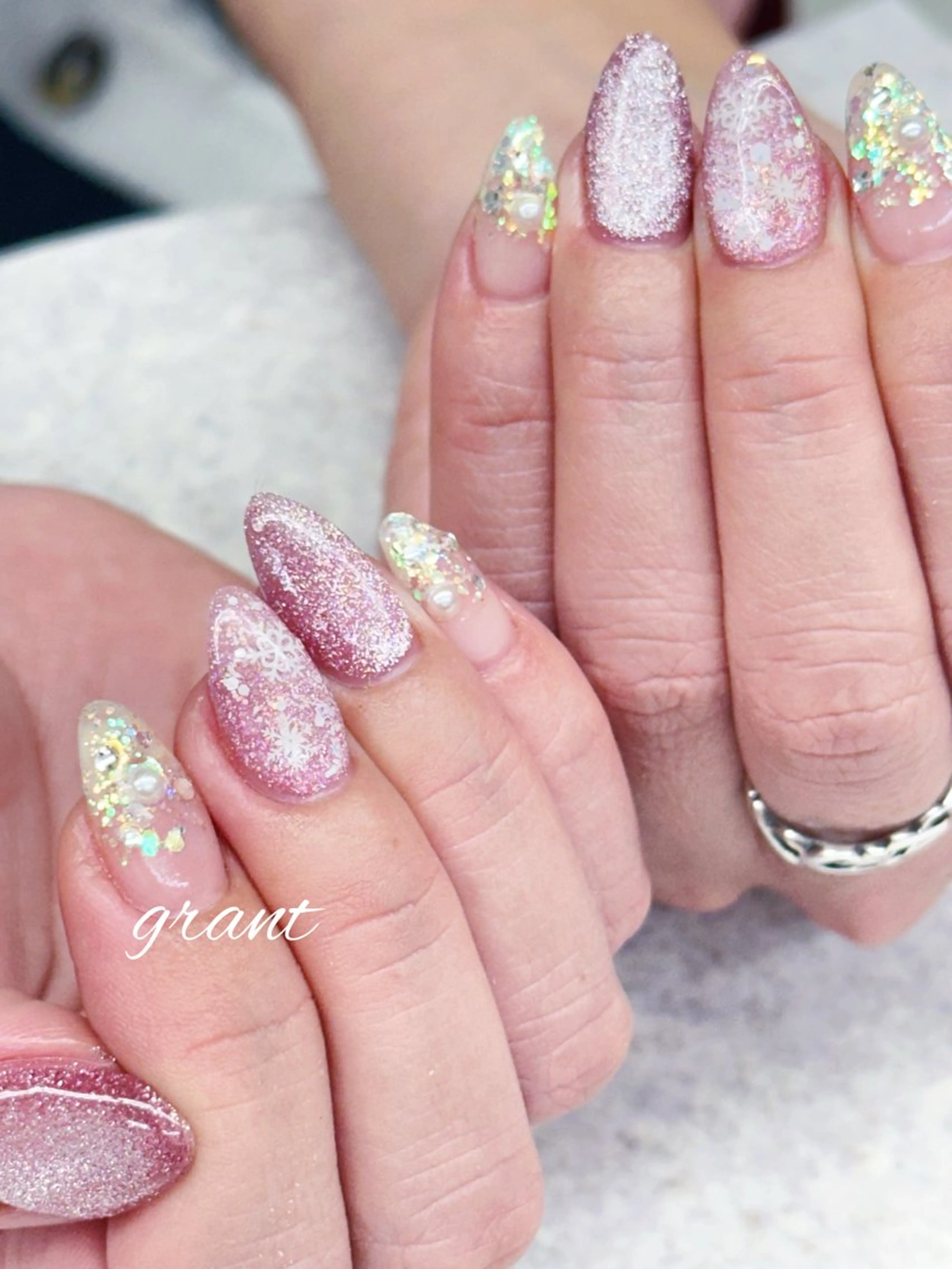 ネイル マグネットネイル 冬ネイル nailsalon grantのネイルデザイン