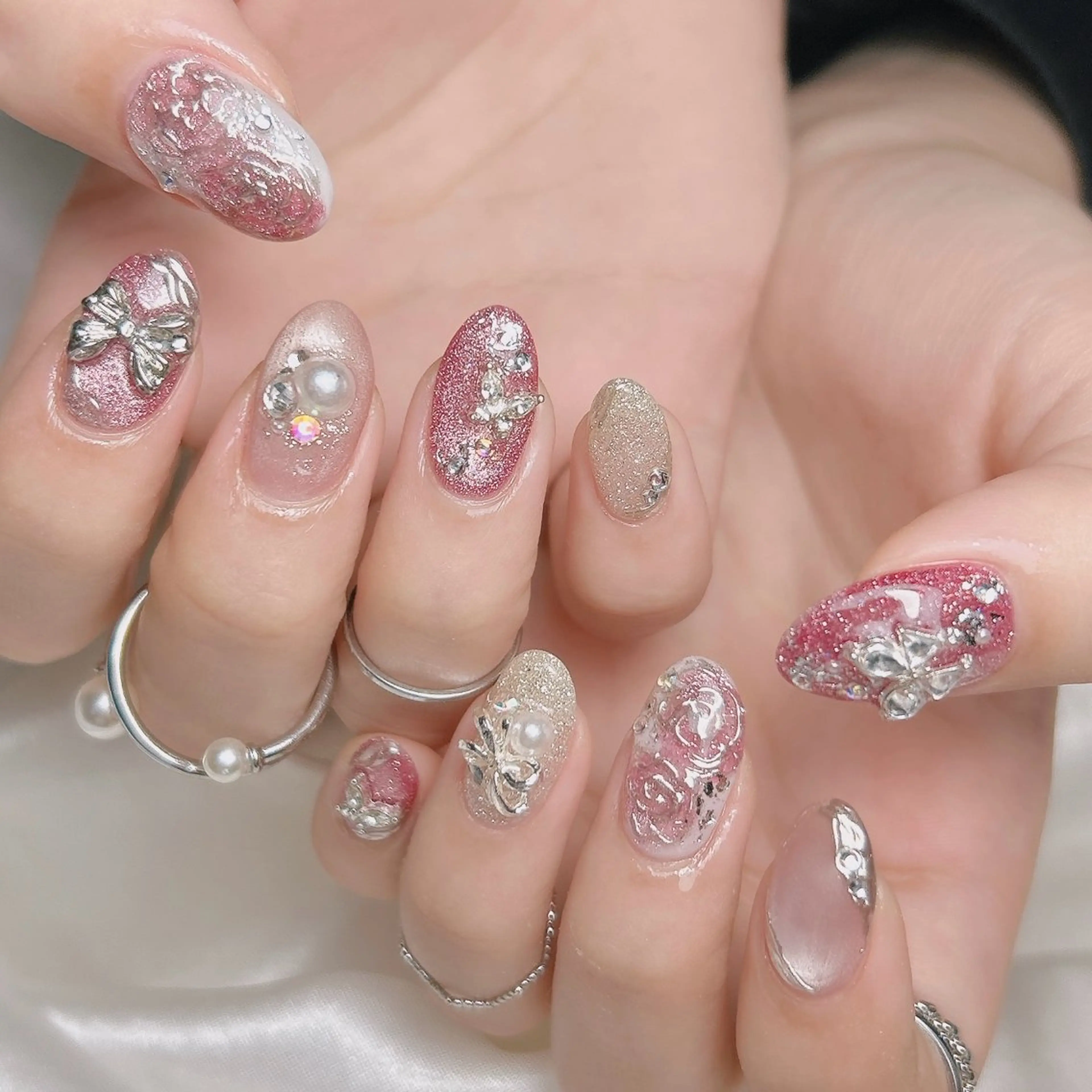 ネイル 成人式 ハンドネイル junna 金山.東別院.上前津のネイルデザイン
