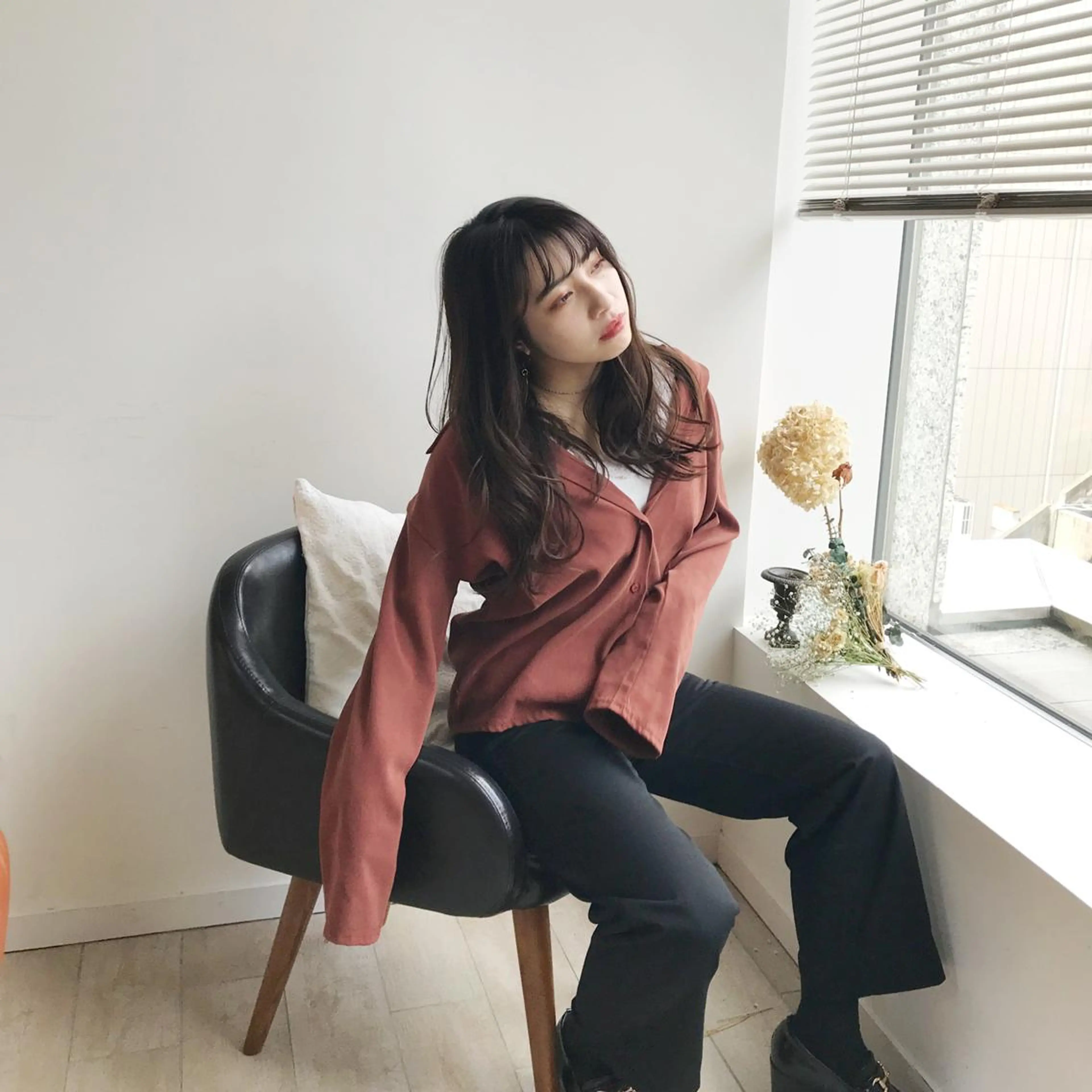 ロング カラー パーマ シースルーバング 大人可愛いHair ❤︎Ayakoのヘアスタイル