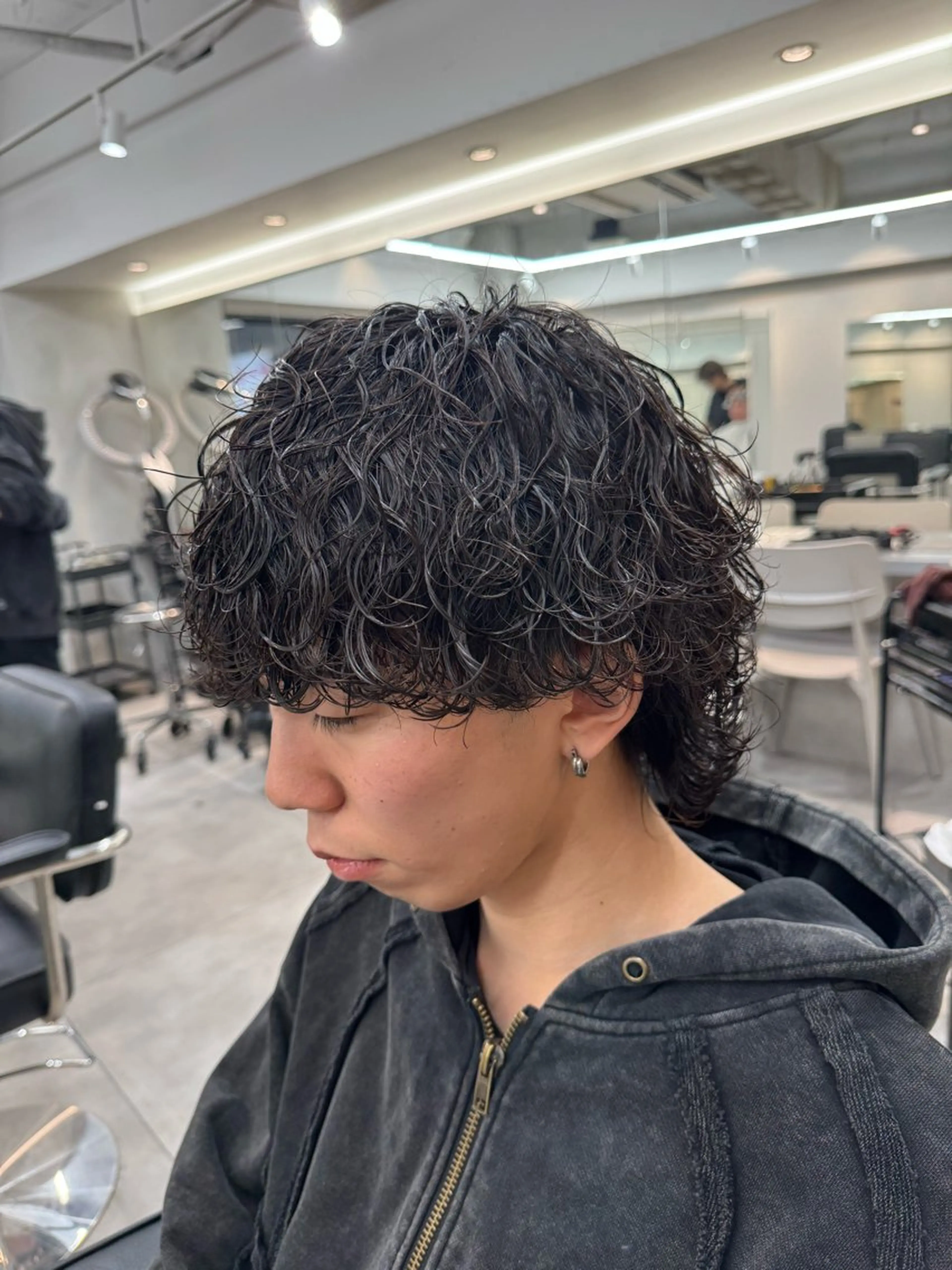 パーマ メンズ メンズパーマ メンズウルフカット ウルフカット カット パーマ 大宮メンズ特化/パー マ職人/小川藍人のヘアスタイル