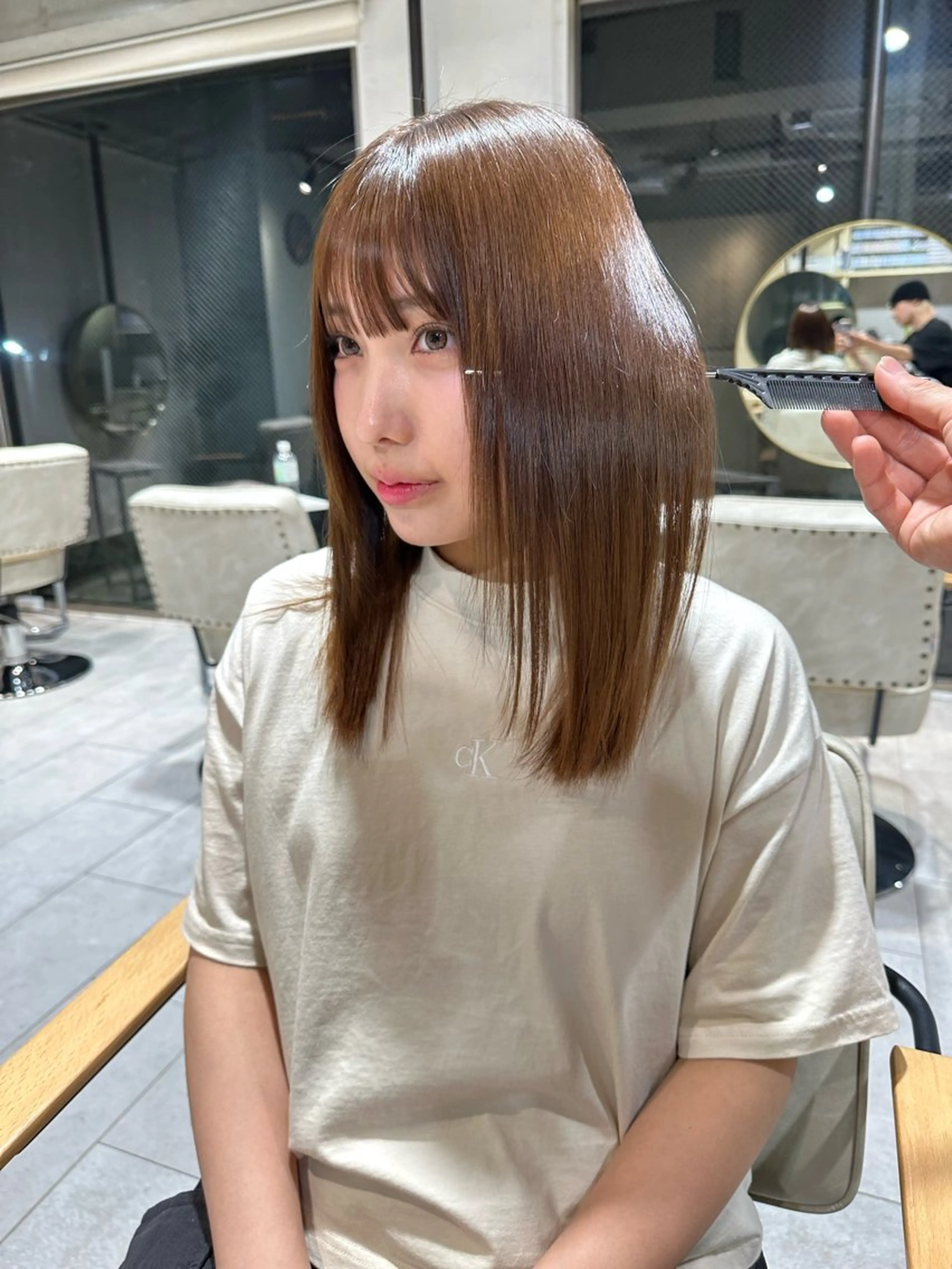 ミディアム 美髪特化✨ 伊織✨縮毛矯正✨のヘアスタイル