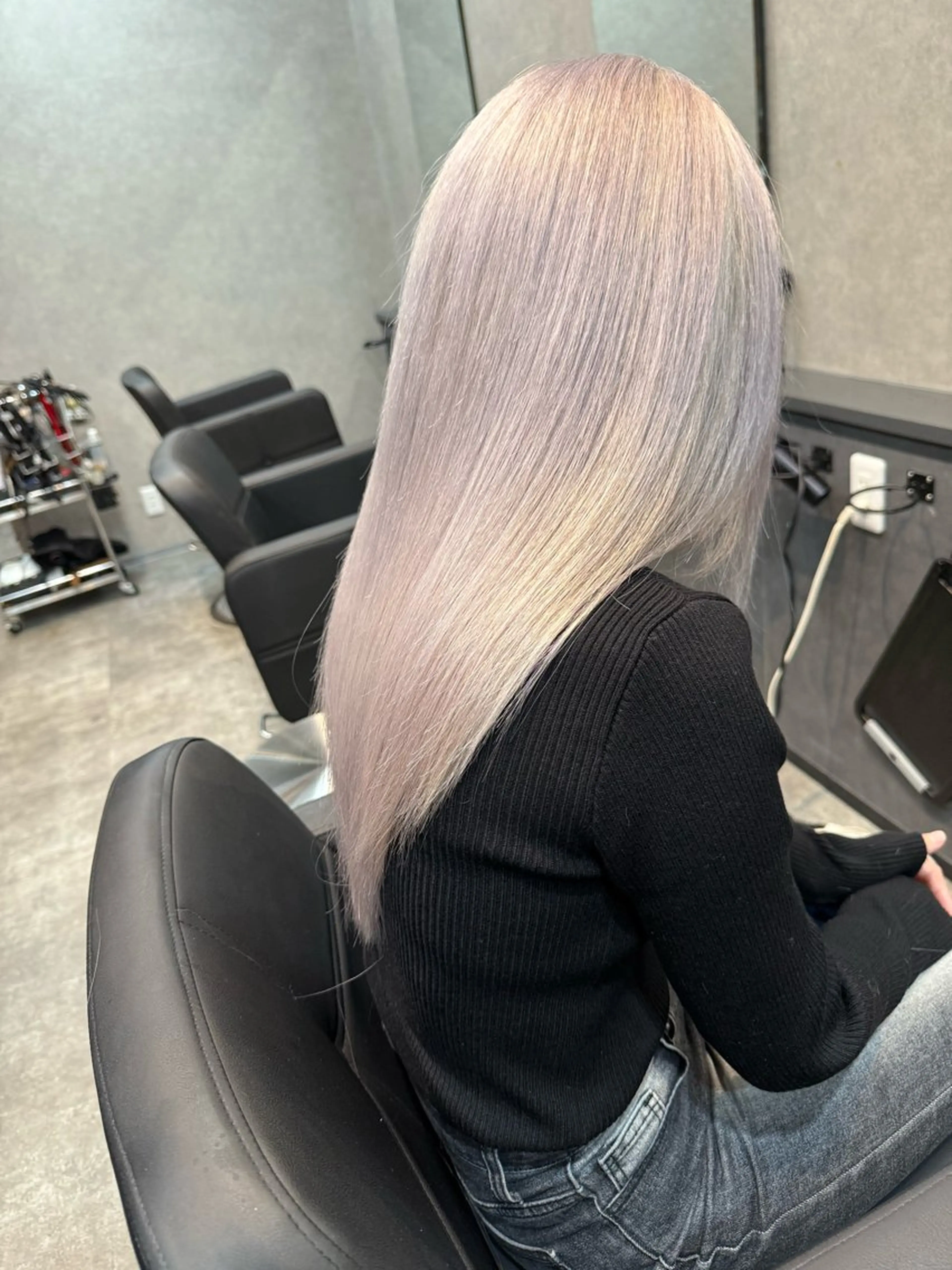 セミロング カット ヘアカラー 田中 聖也のヘアスタイル