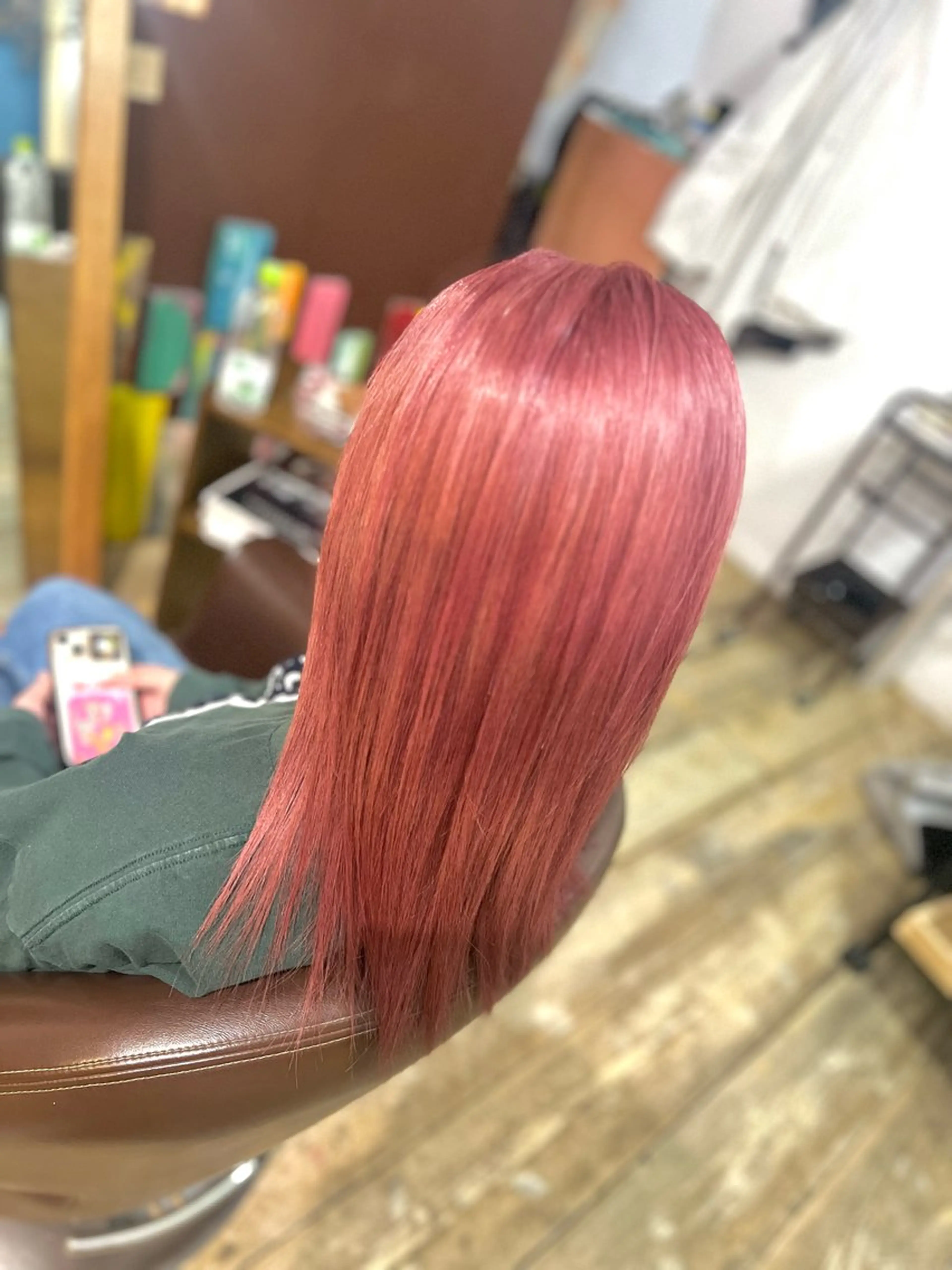 セミロング カラー ブリーチ 透明感カラー ピンクカラー ヘアカラー Style Tのヘアスタイル