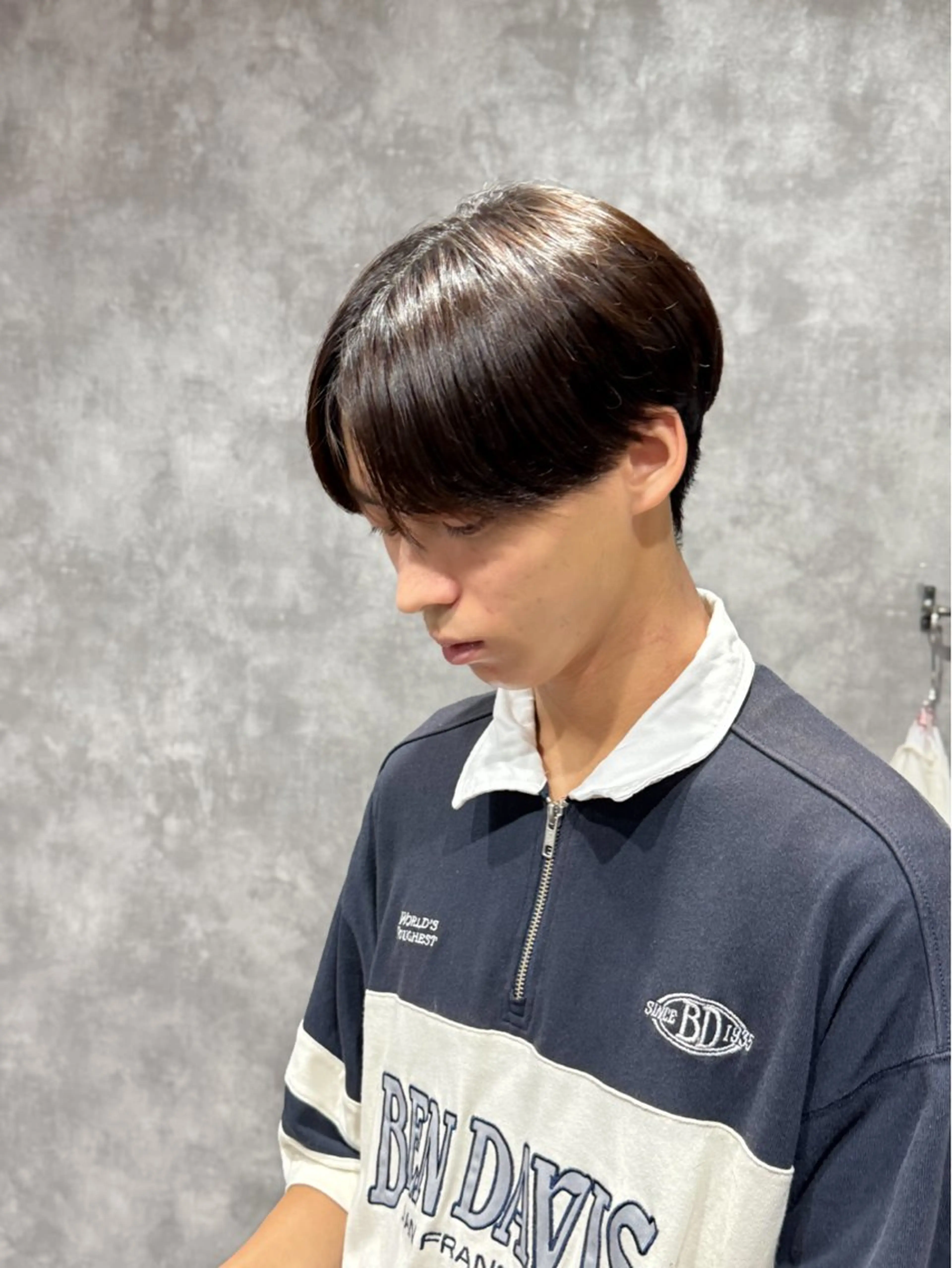 メンズ マッシュ カット 縮毛矯正 Ceaven 溝の口【セヴン】所属・ツヤツヤ縮毛矯正 /美髪カラー　小山のヘアスタイル