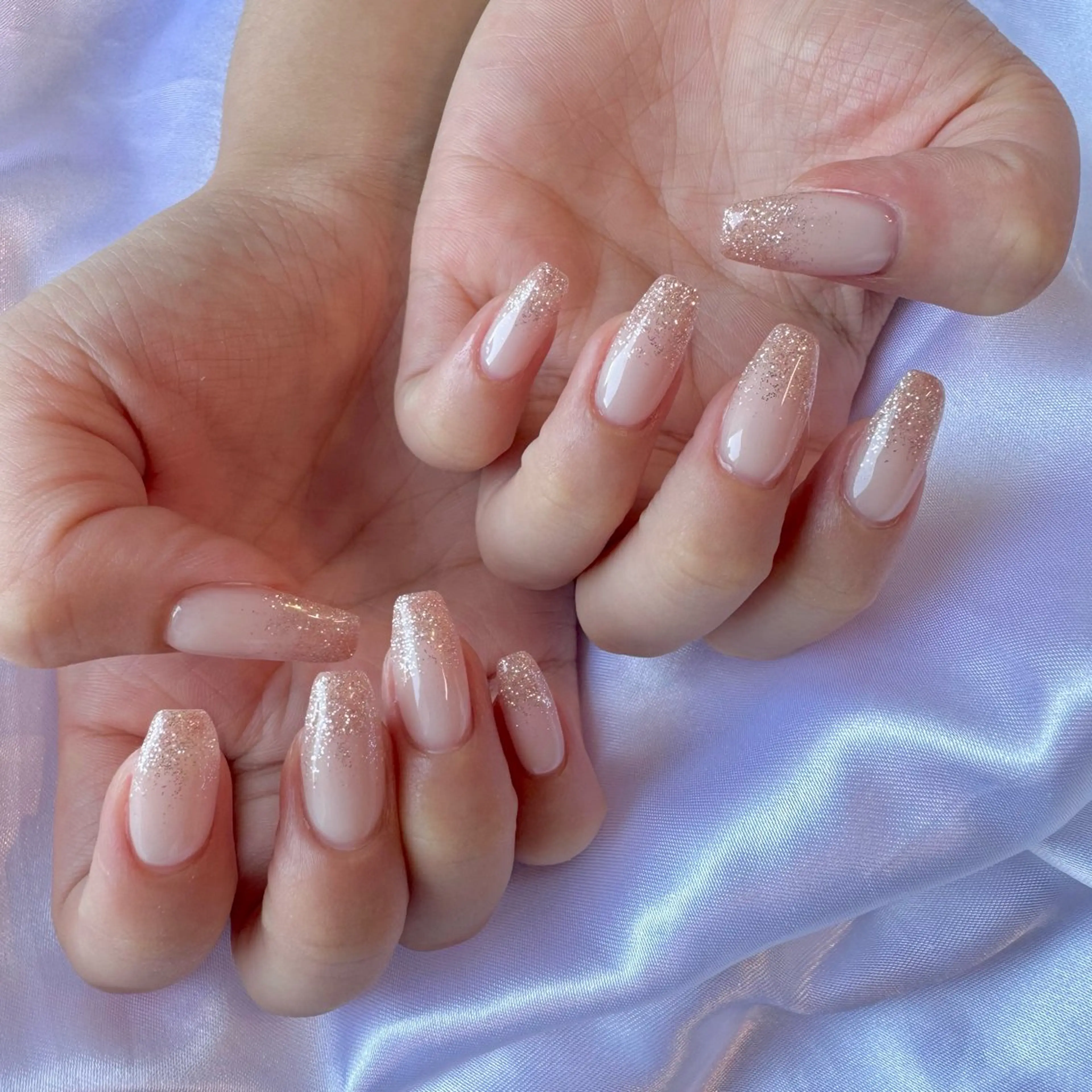 ネイル ラメ(グリッター) ラメグラデーション ハンドネイル nail salon e'mu💐のネイルデザイン