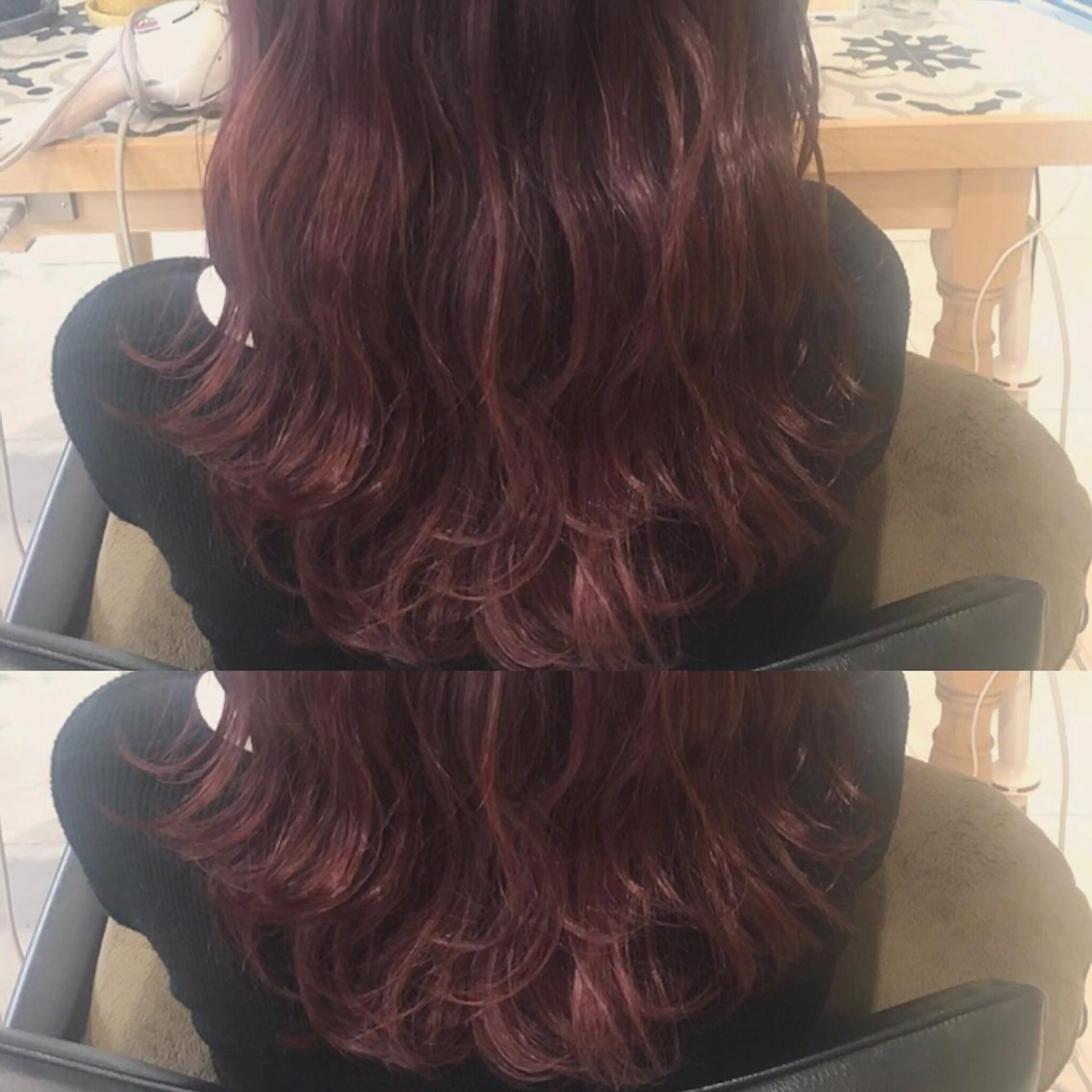 ロング カラー カット ヘアカラー トリートメント 荒木 依莉亜のヘアスタイル