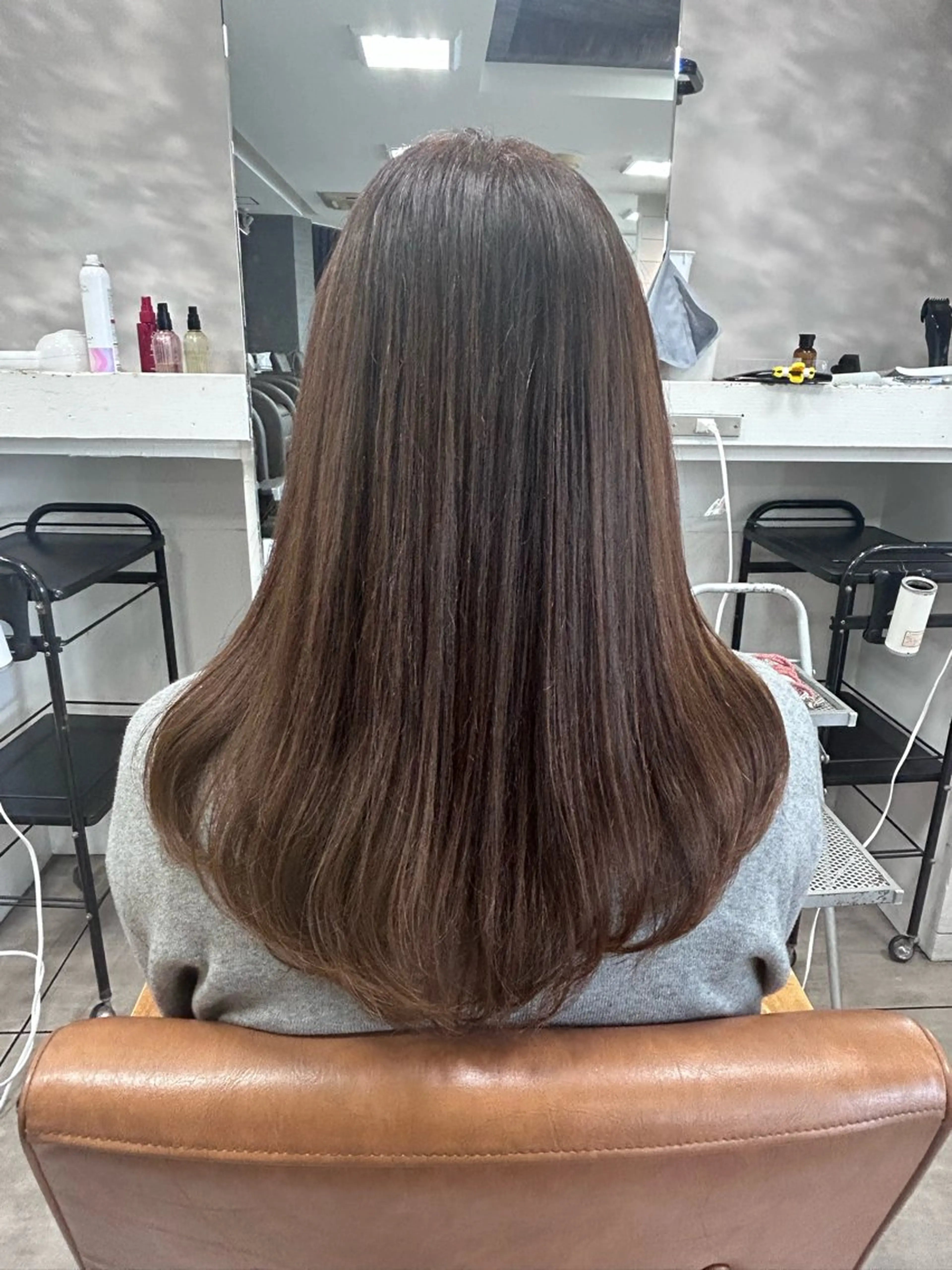 セミロング カラー ブラウンカラー ヘアカラー 🎀艶カラー🎀 よしいあまねのヘアスタイル