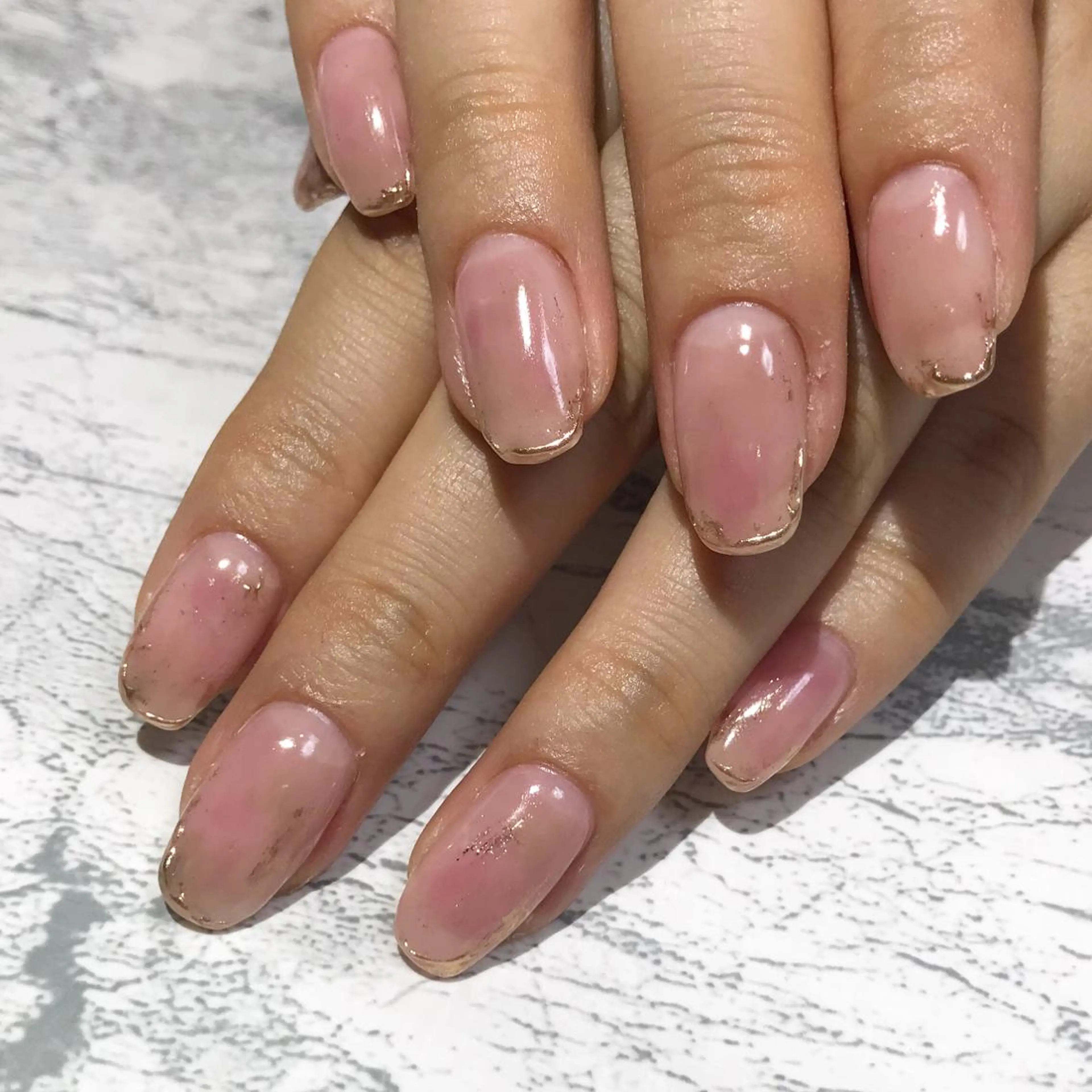ネイル フットネイル ニュアンスネイル ピンク シンプルネイル 春ネイル nail fufla ♡yamane♡のネイルデザイン