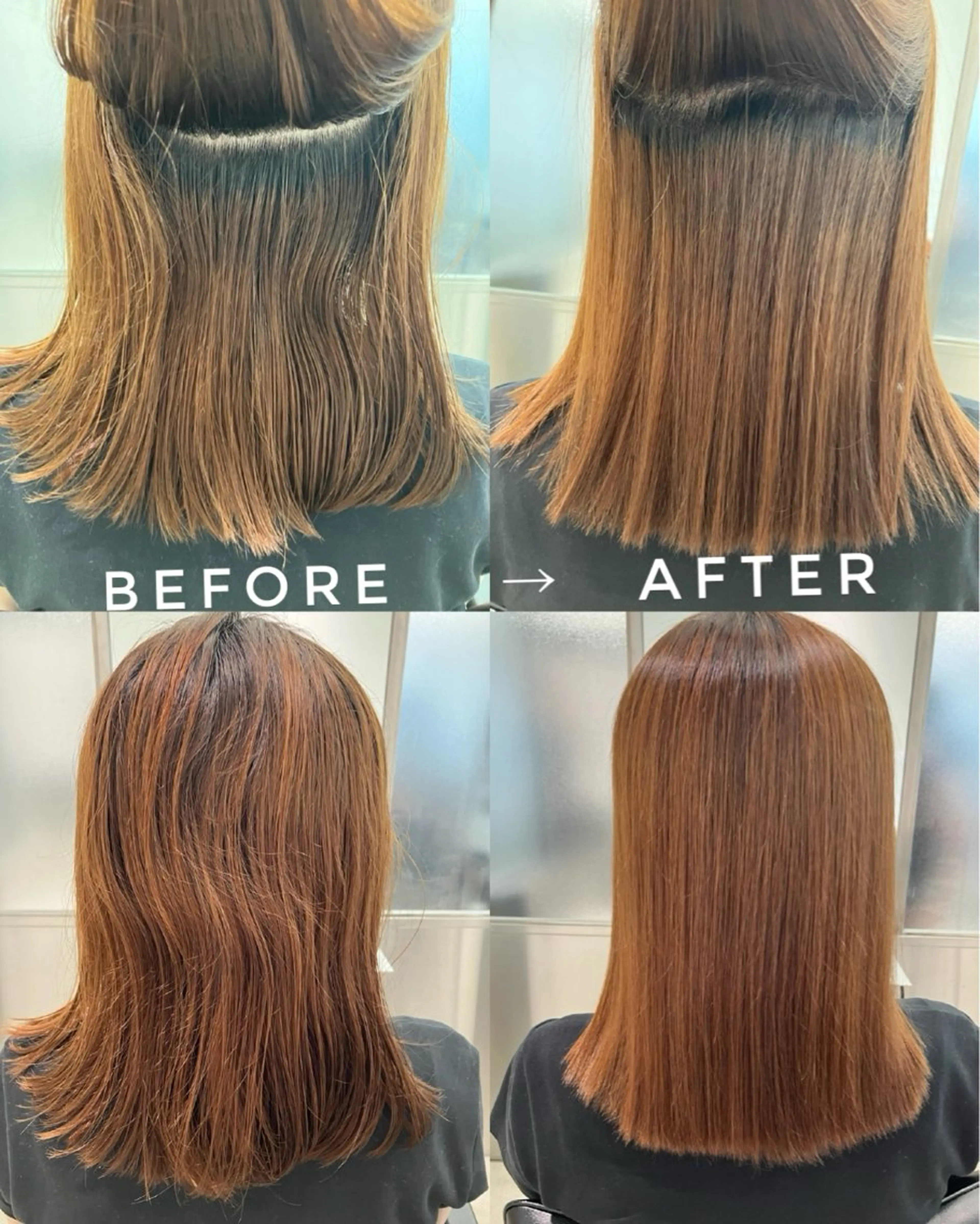 ミディアム 酸性ストレート 髪質改善/艶カラー 縮毛矯正/みほのヘアスタイル