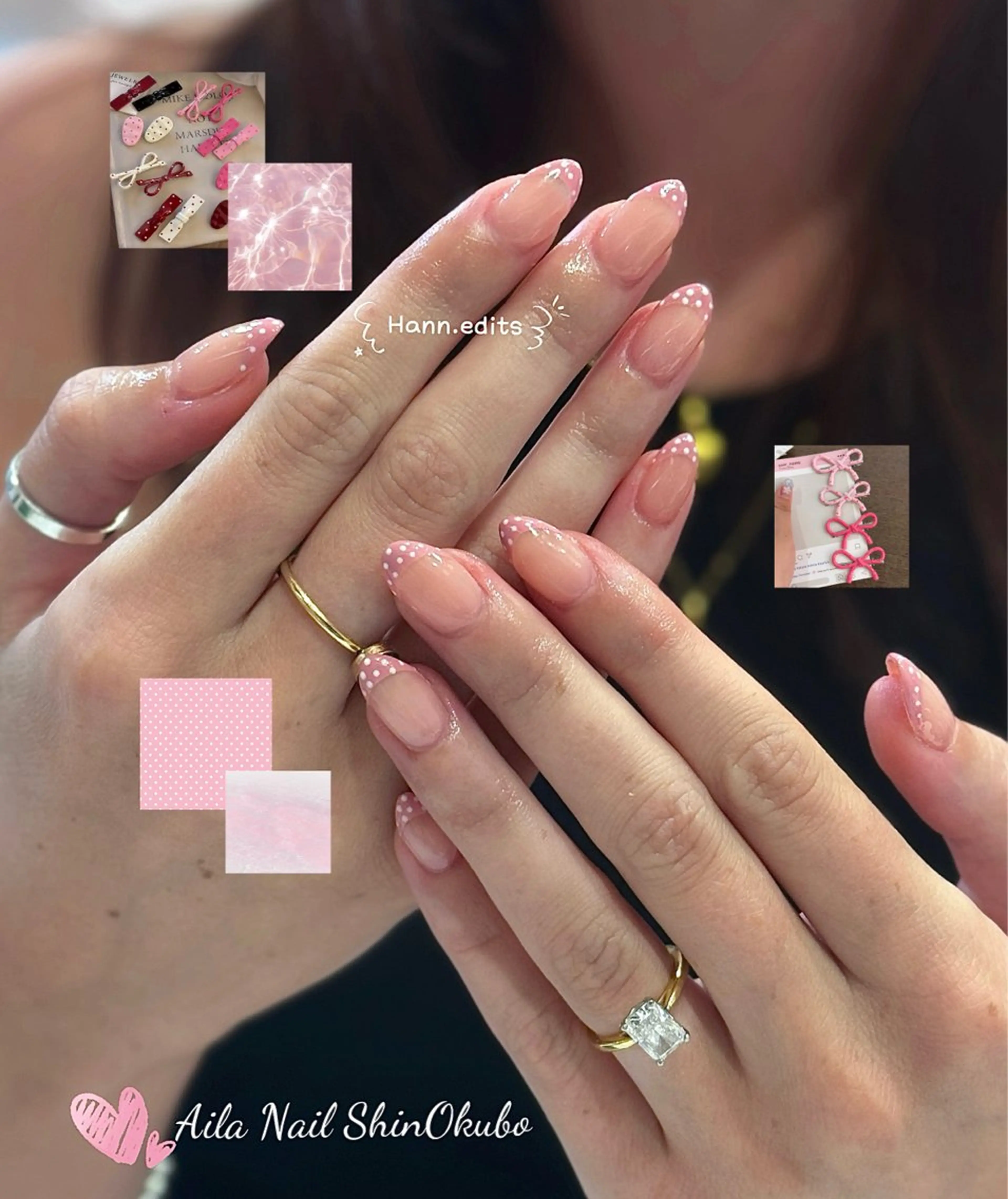 ミディアム 韓国風ヘア ハンドネイル Aila Nail ShinOkuboのネイルデザイン