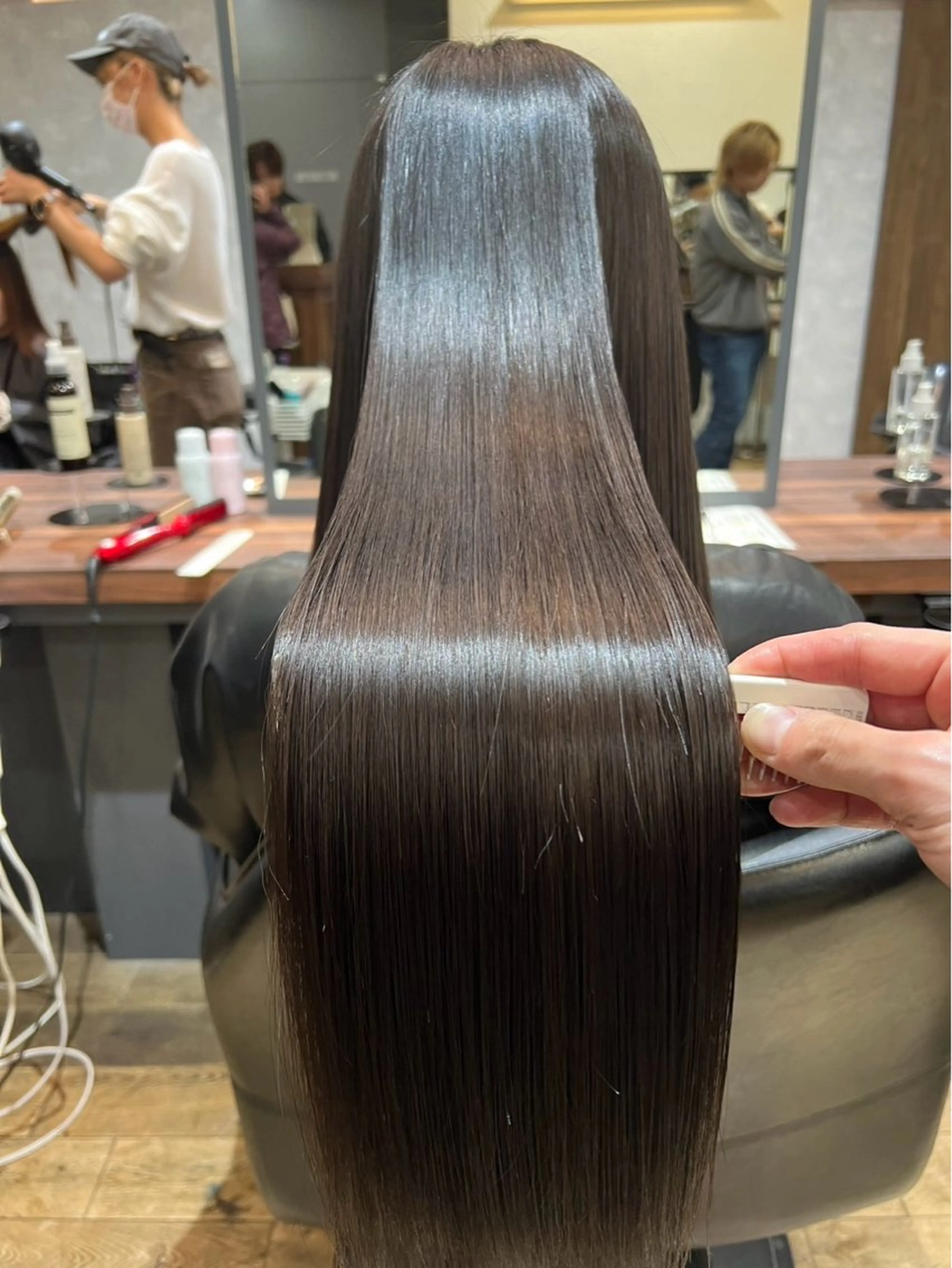 ロング 髪質改善 トリートメント ﾐﾚｲ/ﾐﾙｸﾃｨｰ ｶﾗｰ/梅田美容室のヘアスタイル