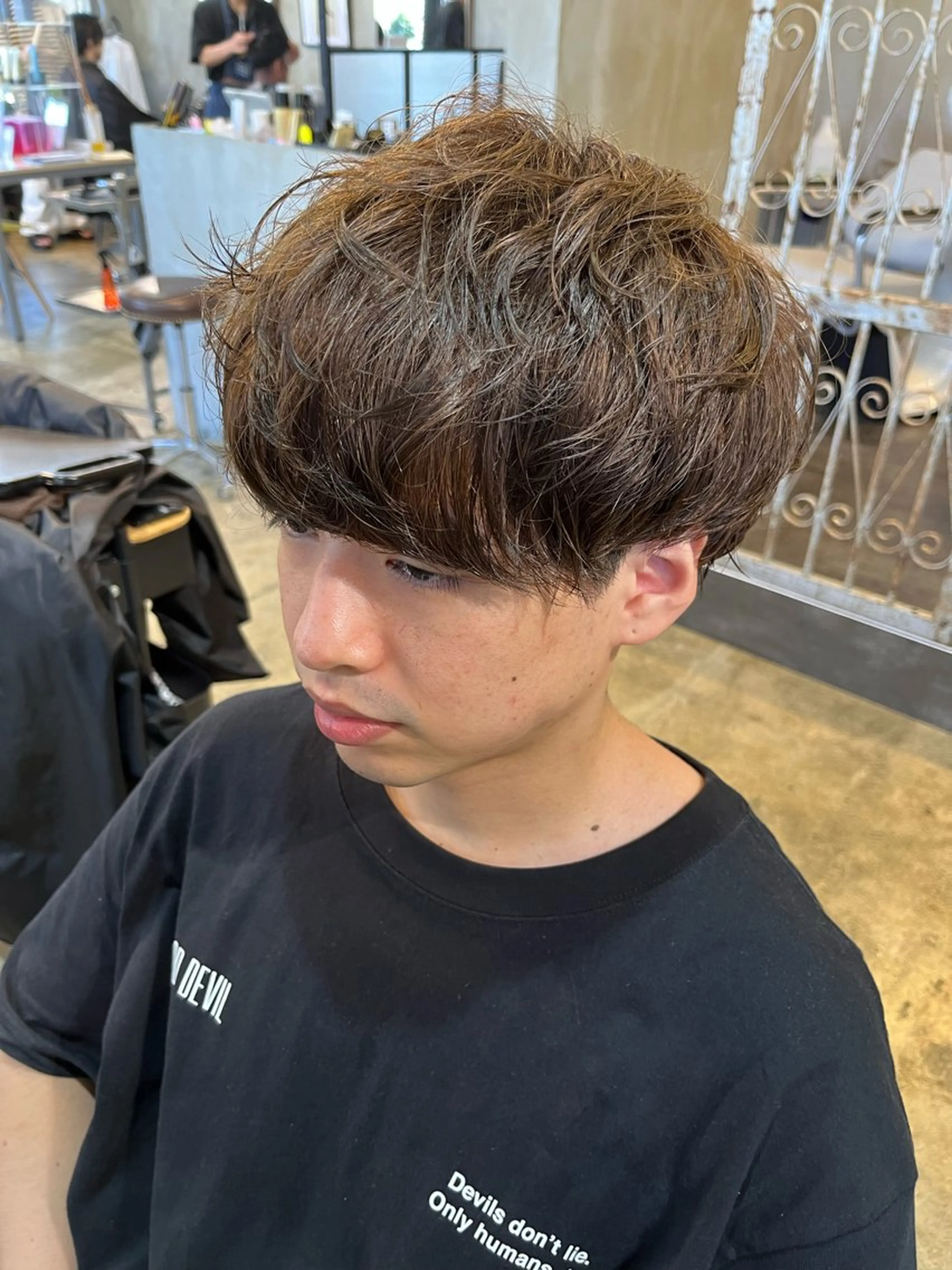 ショート カラー パーマ メンズ メンズパーマ 🌀rooomen 各務原/龍之介のヘアスタイル