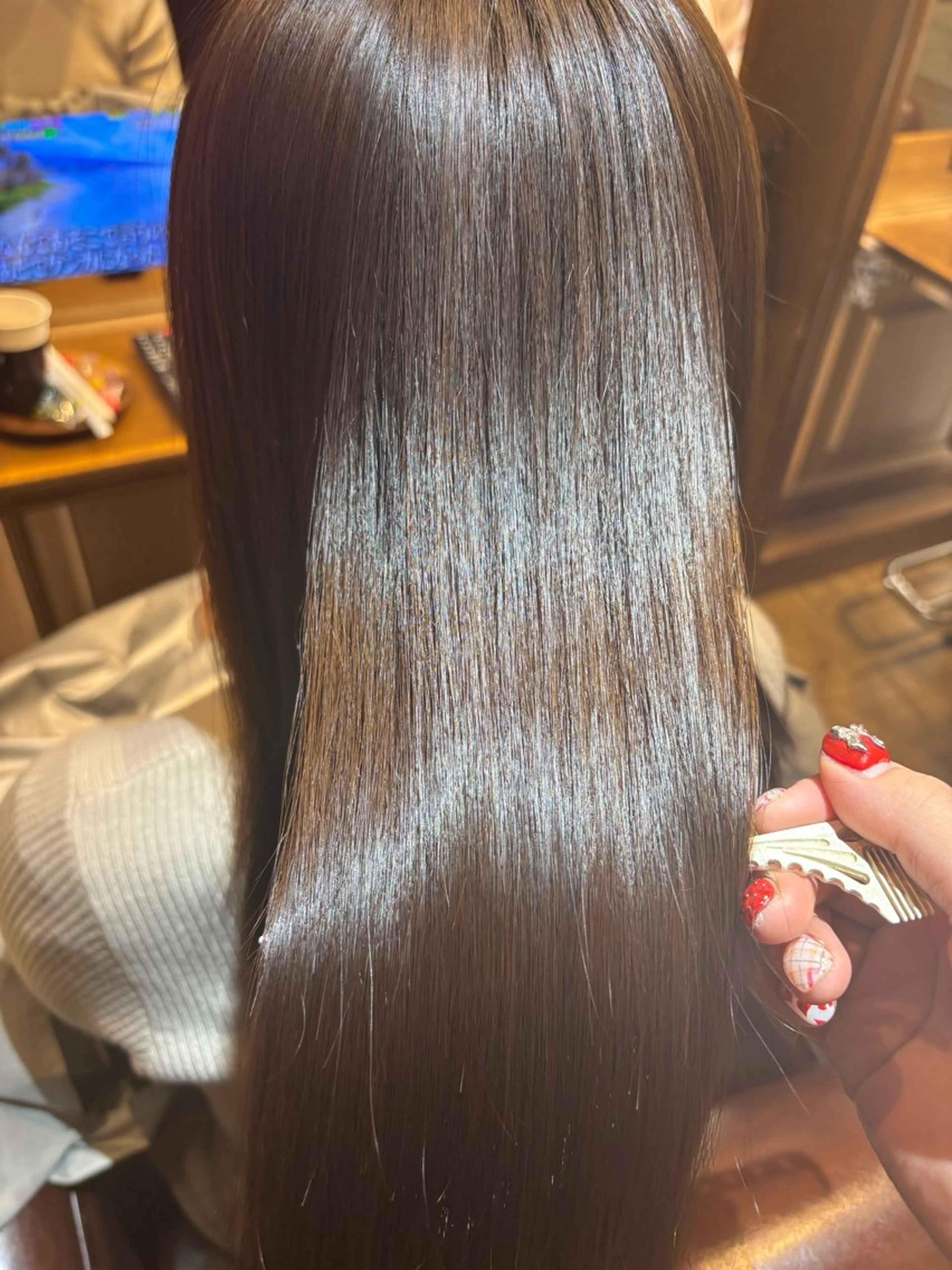 セミロング カラー ヘアアレンジ 縮毛矯正 トリートメント 🫧縮毛矯正/髪質 改善🫧熊野未来のヘアスタイル