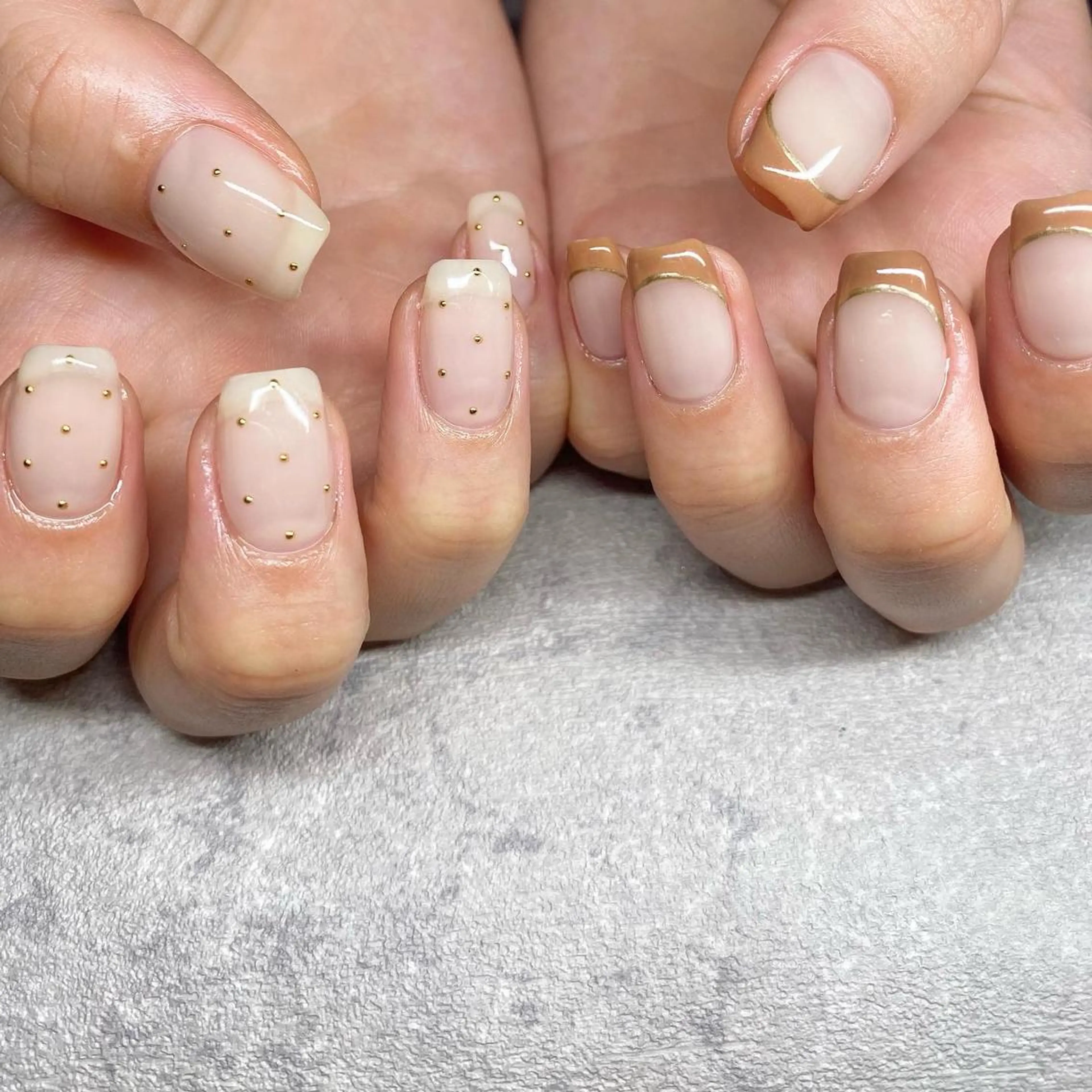 ネイル アートネイル ニュアンスネイル 冬ネイル ハンドネイル 山田 貴子のネイルデザイン