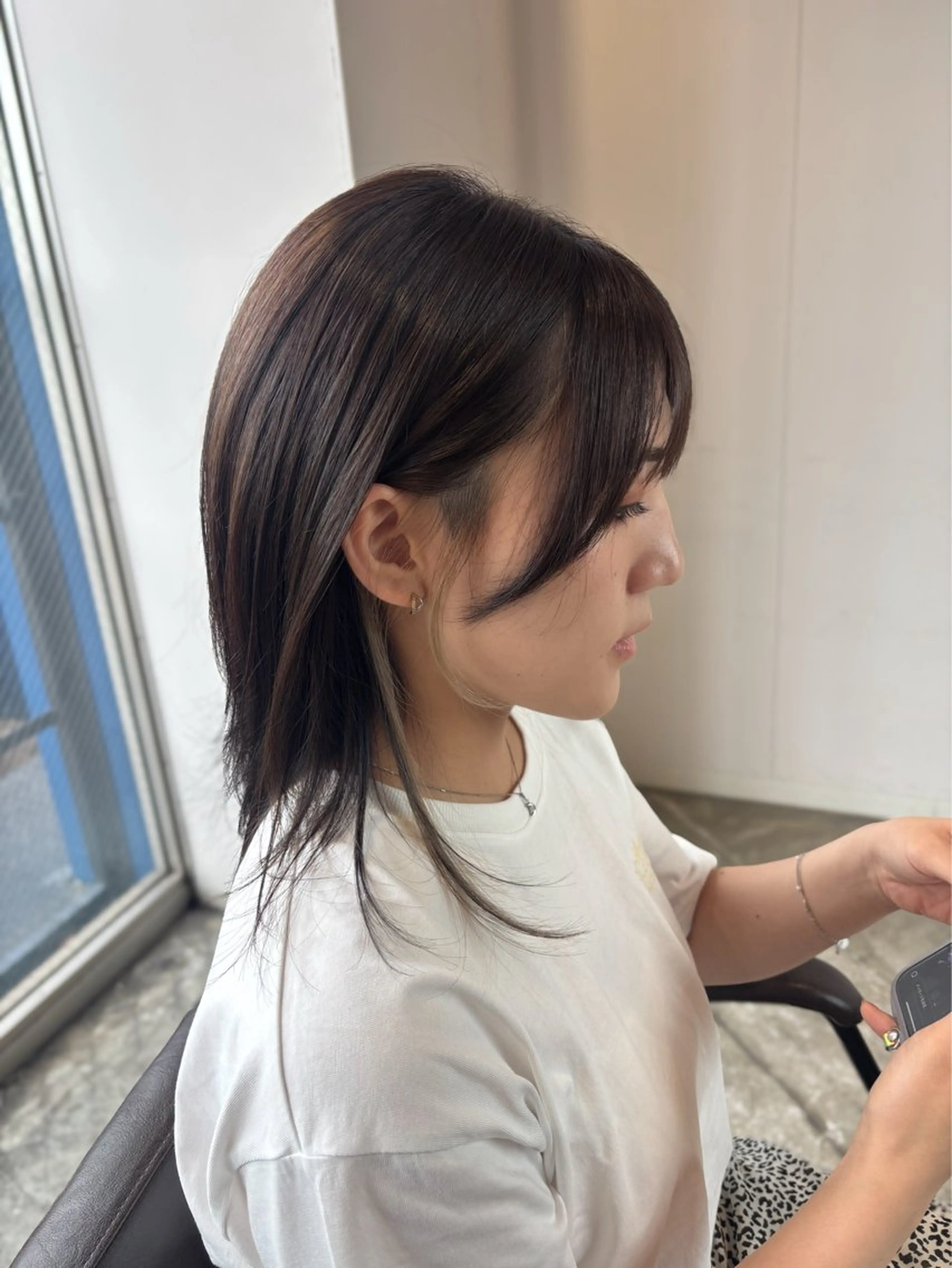 ロング カラー カット ヘアカラー トリートメント はっとり ななせのヘアスタイル