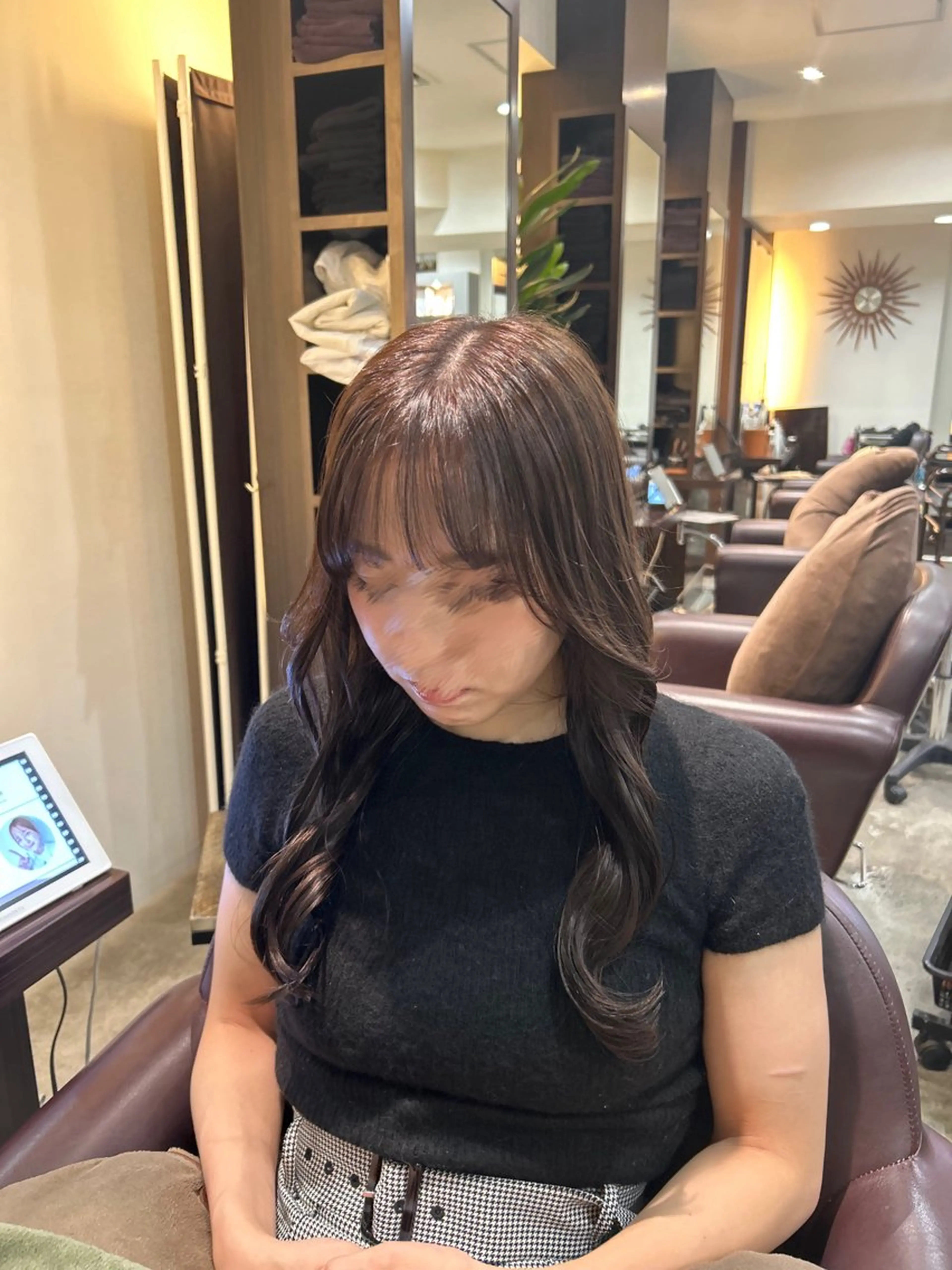 ロング カラー グレージュ 坂本奈都美 🎀のヘアスタイル