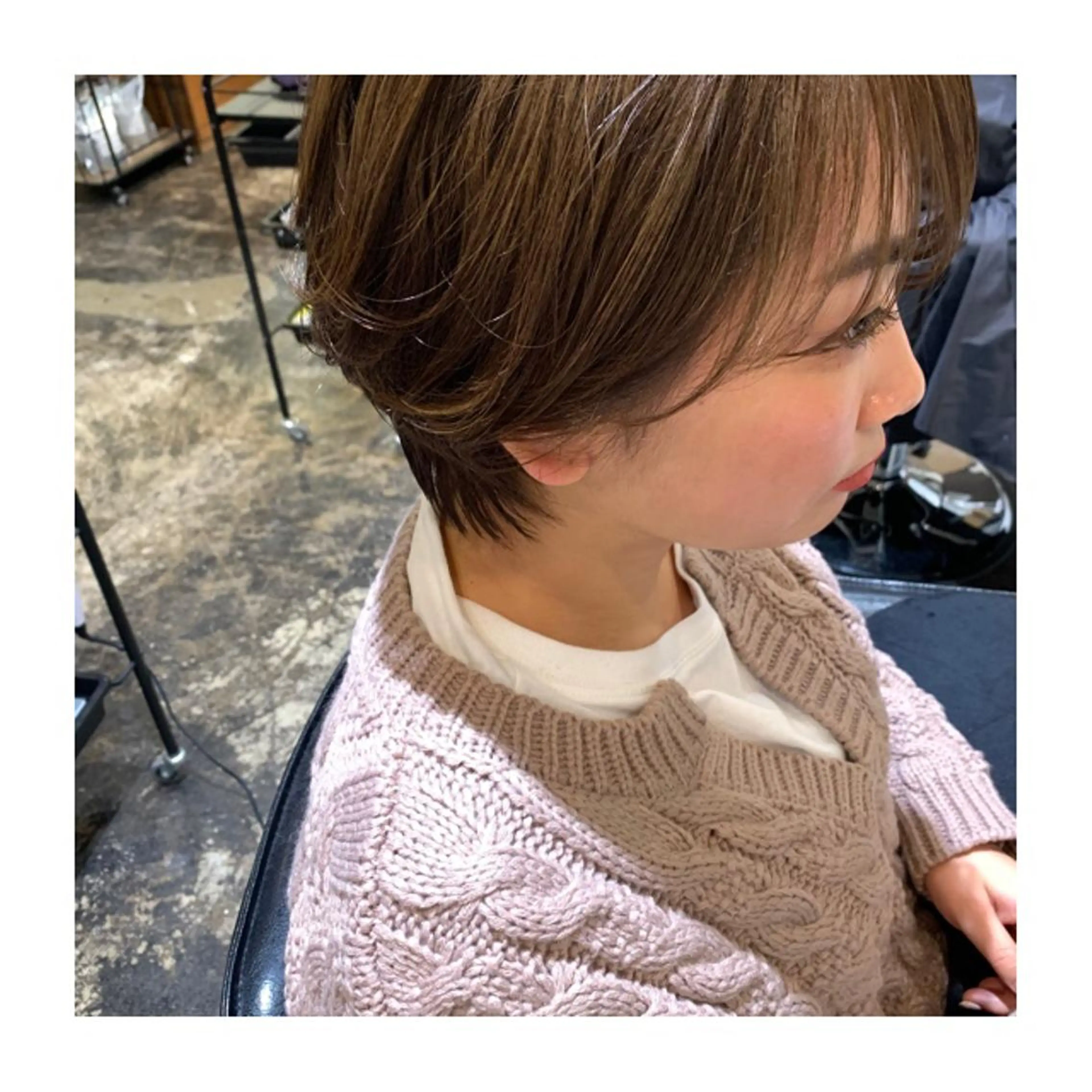 ショート カラー ハイライトカラー ハイライト UMEDA FIGAROのヘアスタイル