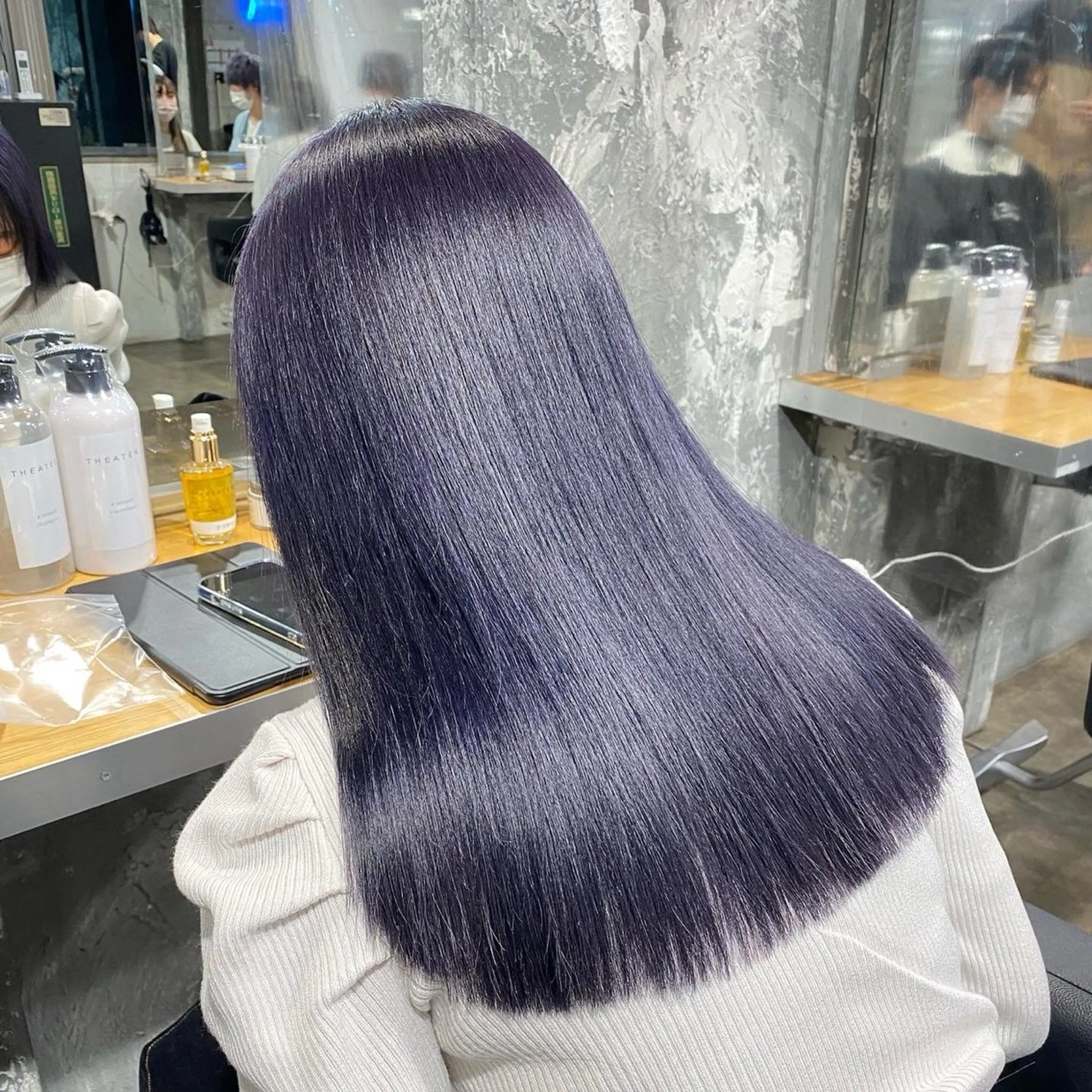 ロング カラー ヘアカラー トリートメント ヘッドスパ ヘアセット 🦋色落ち綺麗カラー メンズYUZU🦋‪のヘアスタイル