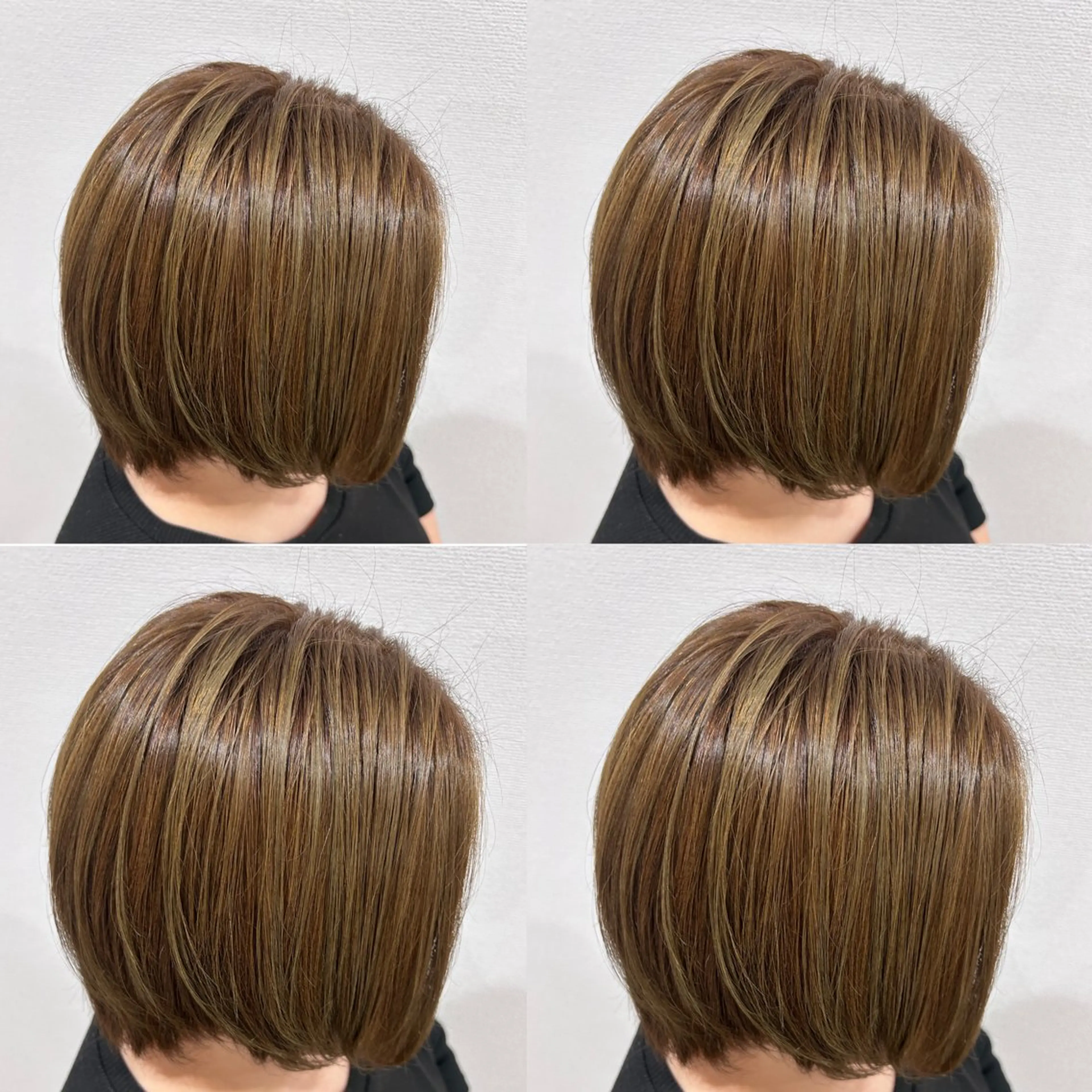 ショート カラー ベージュカラー オリーブベージュ SALOWIN 新宿三丁目me+所属・レイヤー/ボブ/ パーマ/HARUKAのヘアスタイル