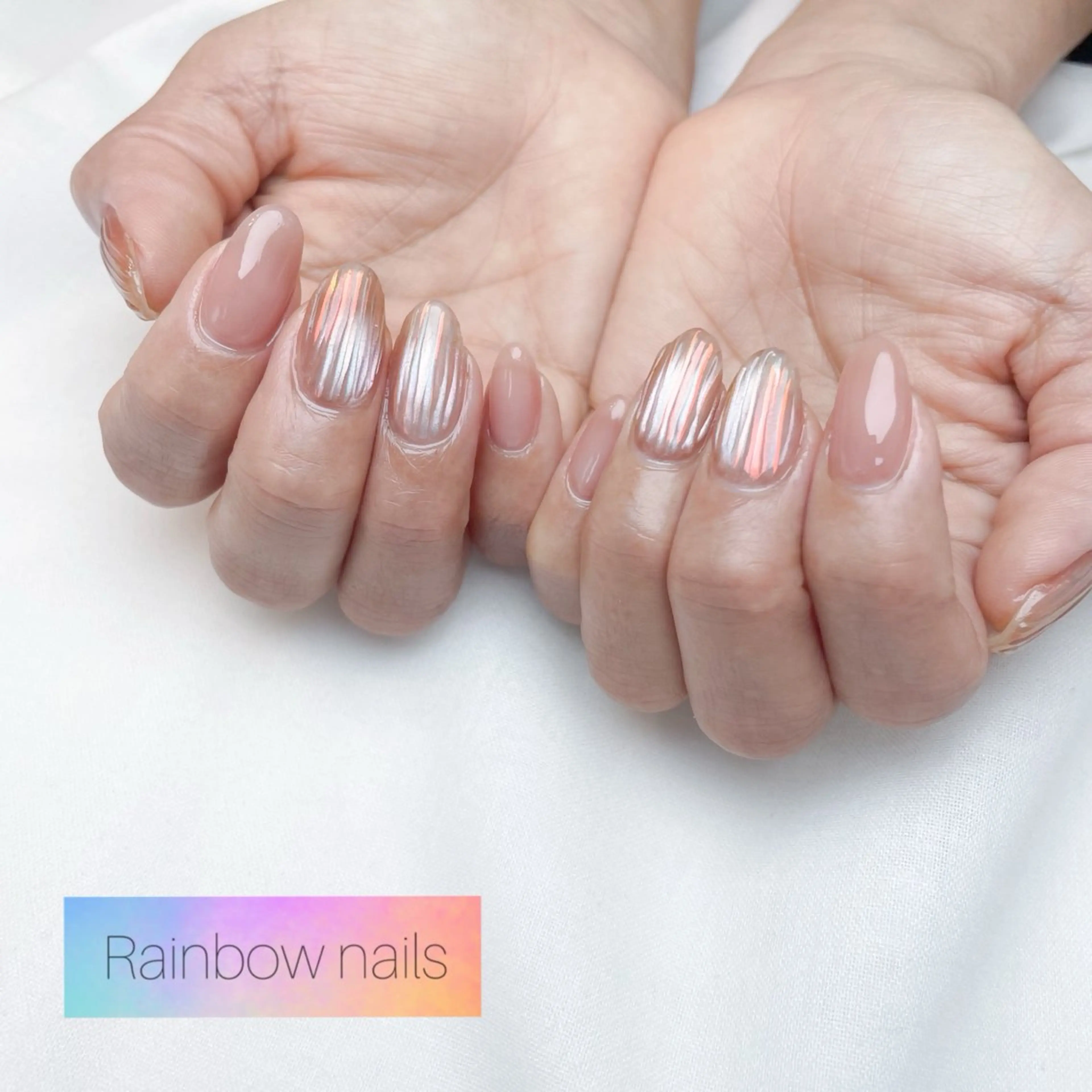 ネイル Rainbow nailsくろちゃんのネイルデザイン