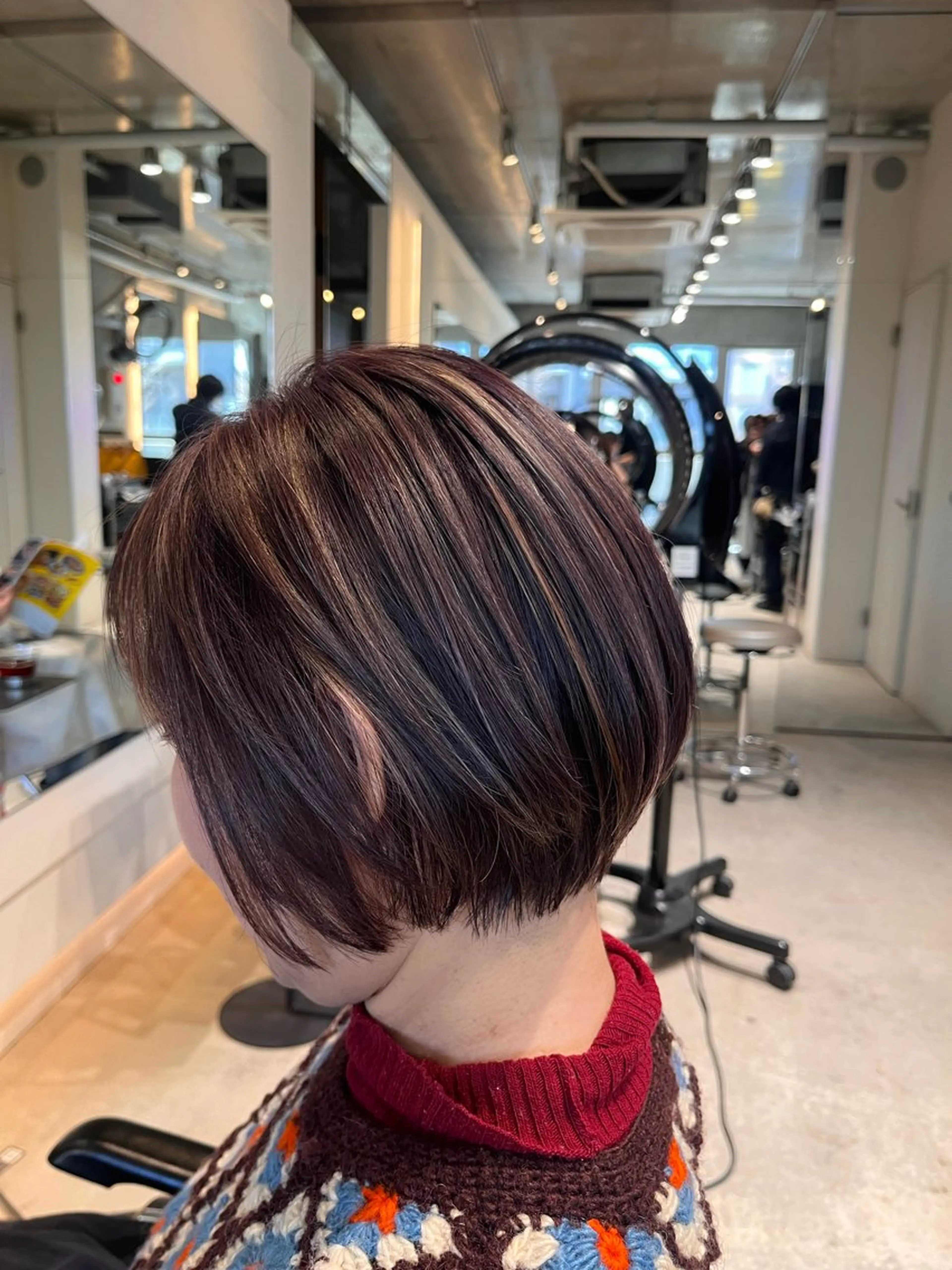 ショート カラー ショートボブ ハイライトカラー ボブ ハイライト ショートヘア カット ヘアカラー ショート/ボブ特化 RISK/白井のヘアスタイル