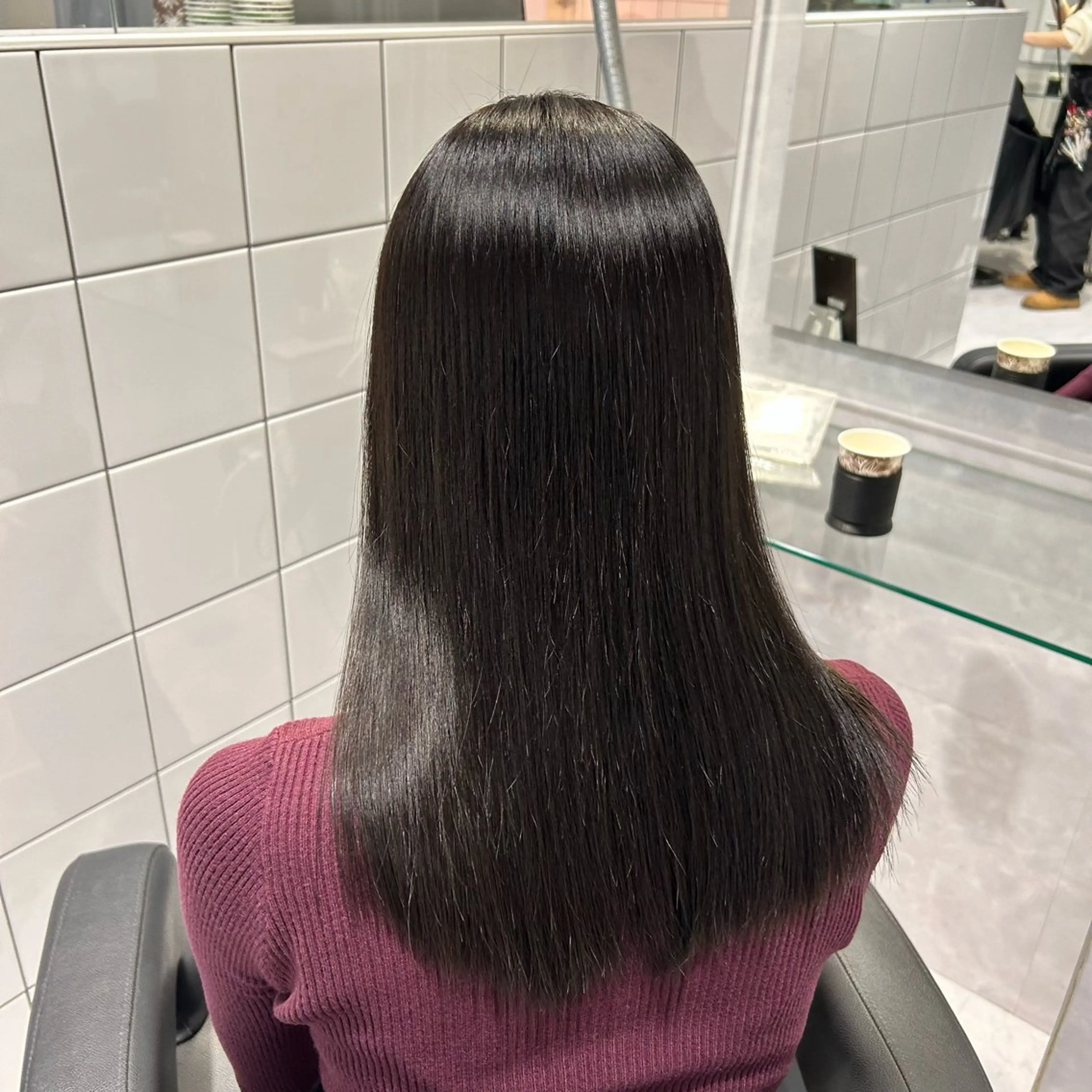 セミロング カラー カット ヘアカラー トリートメント 表参道/透明感カラー /暗髪/ジュキヤのヘアスタイル