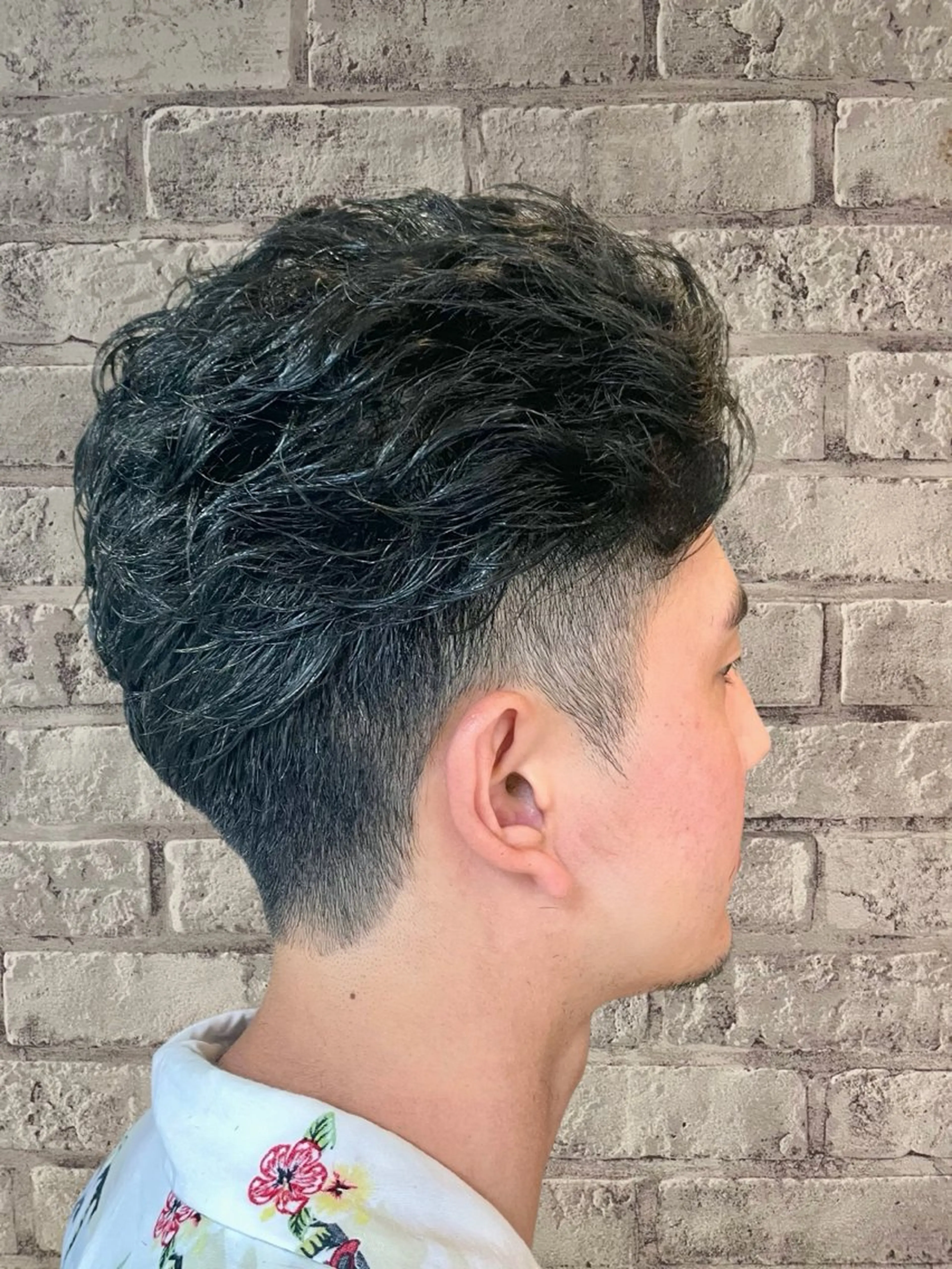 ショート パーマ メンズ オールバック メンズパーマ ニュアンスパーマ Men's特化 ✂️ 垢抜けパーマ/宮澤蓮のヘアスタイル