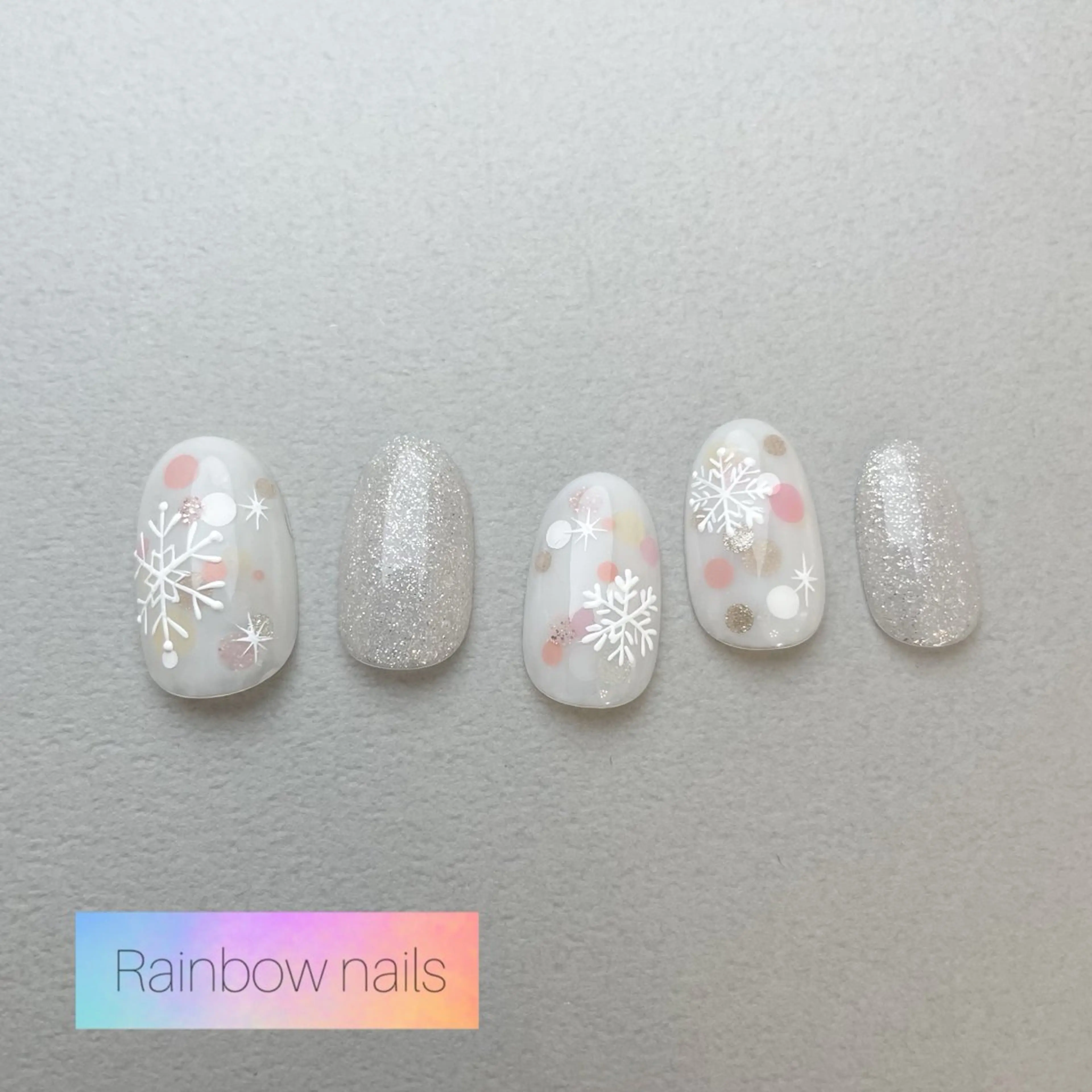 ネイル Rainbow nailsくろちゃんのネイルデザイン