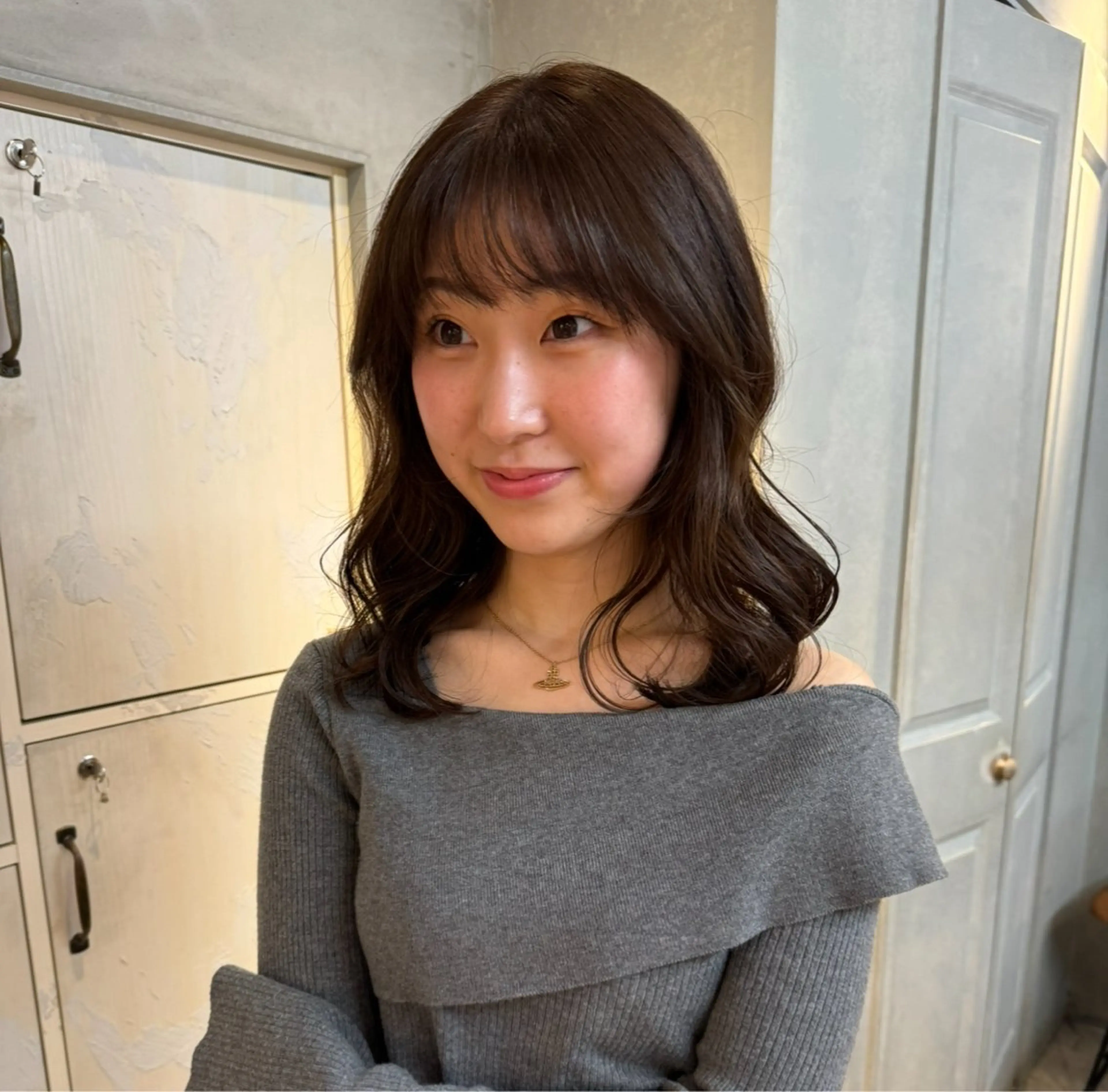 ミディアム カラー ブラウンカラー カット ヘアカラー 透明感カラー ☆akoのヘアスタイル